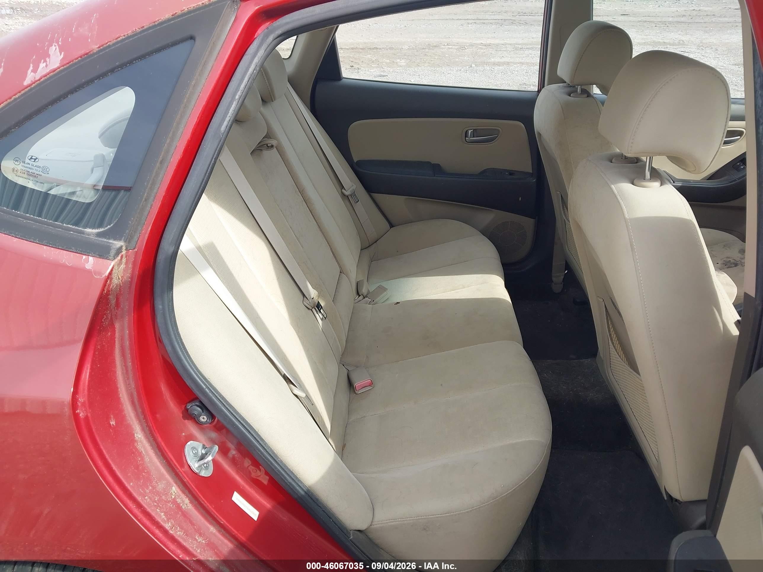2009 Hyundai Elantra Gls Red vin: KMHDU46D79U814994