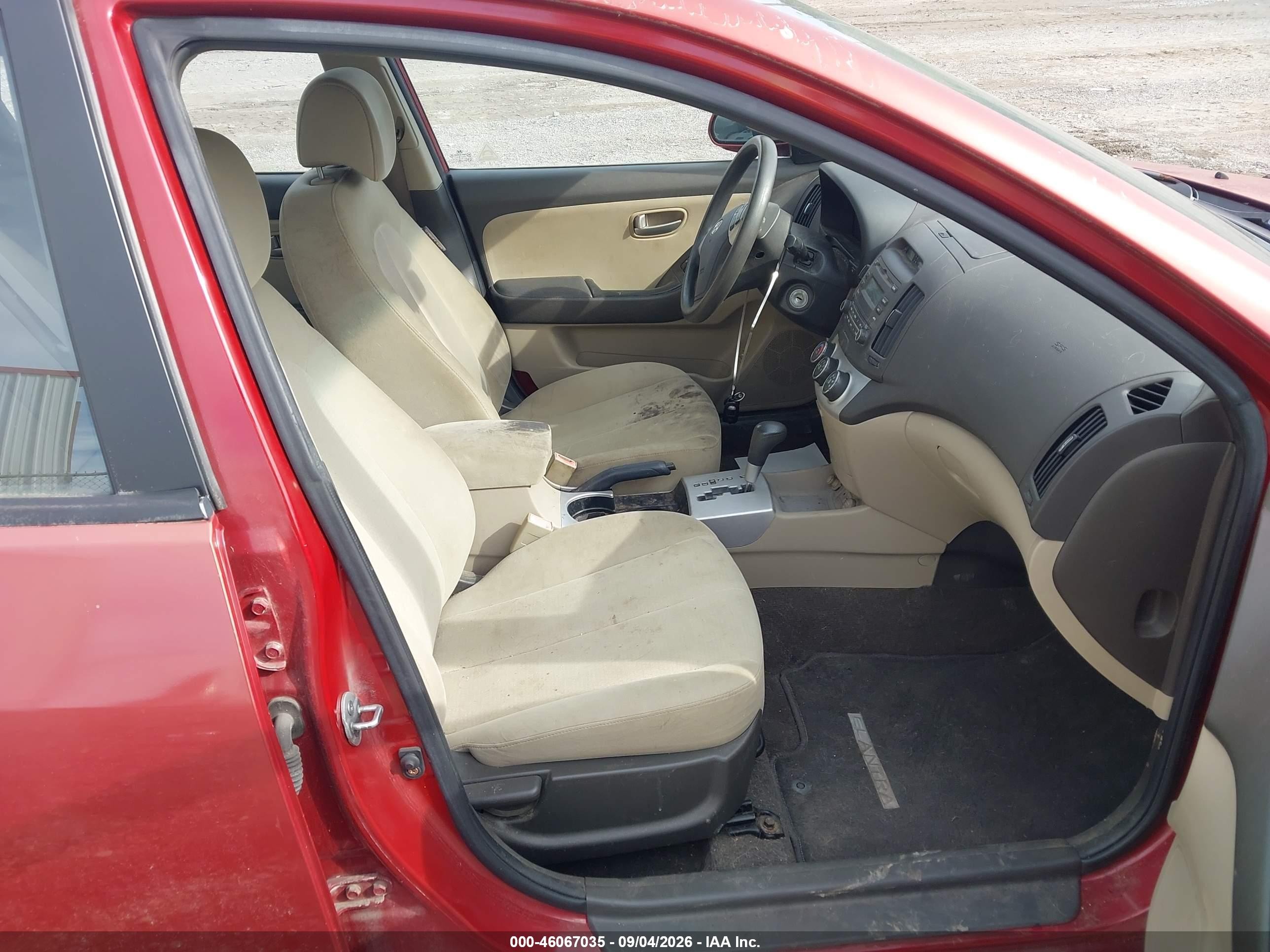2009 Hyundai Elantra Gls Red vin: KMHDU46D79U814994