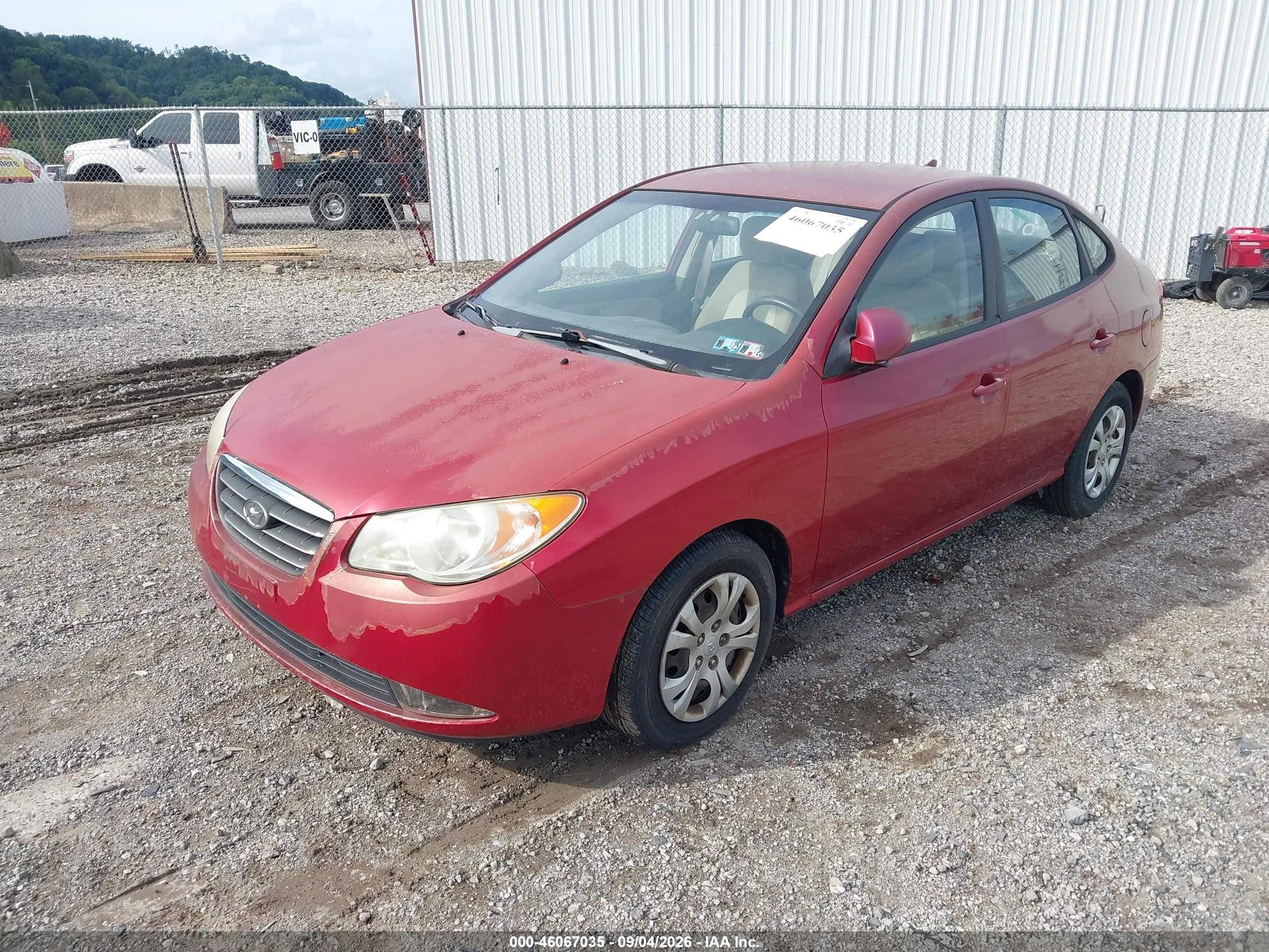 2009 Hyundai Elantra Gls Red vin: KMHDU46D79U814994
