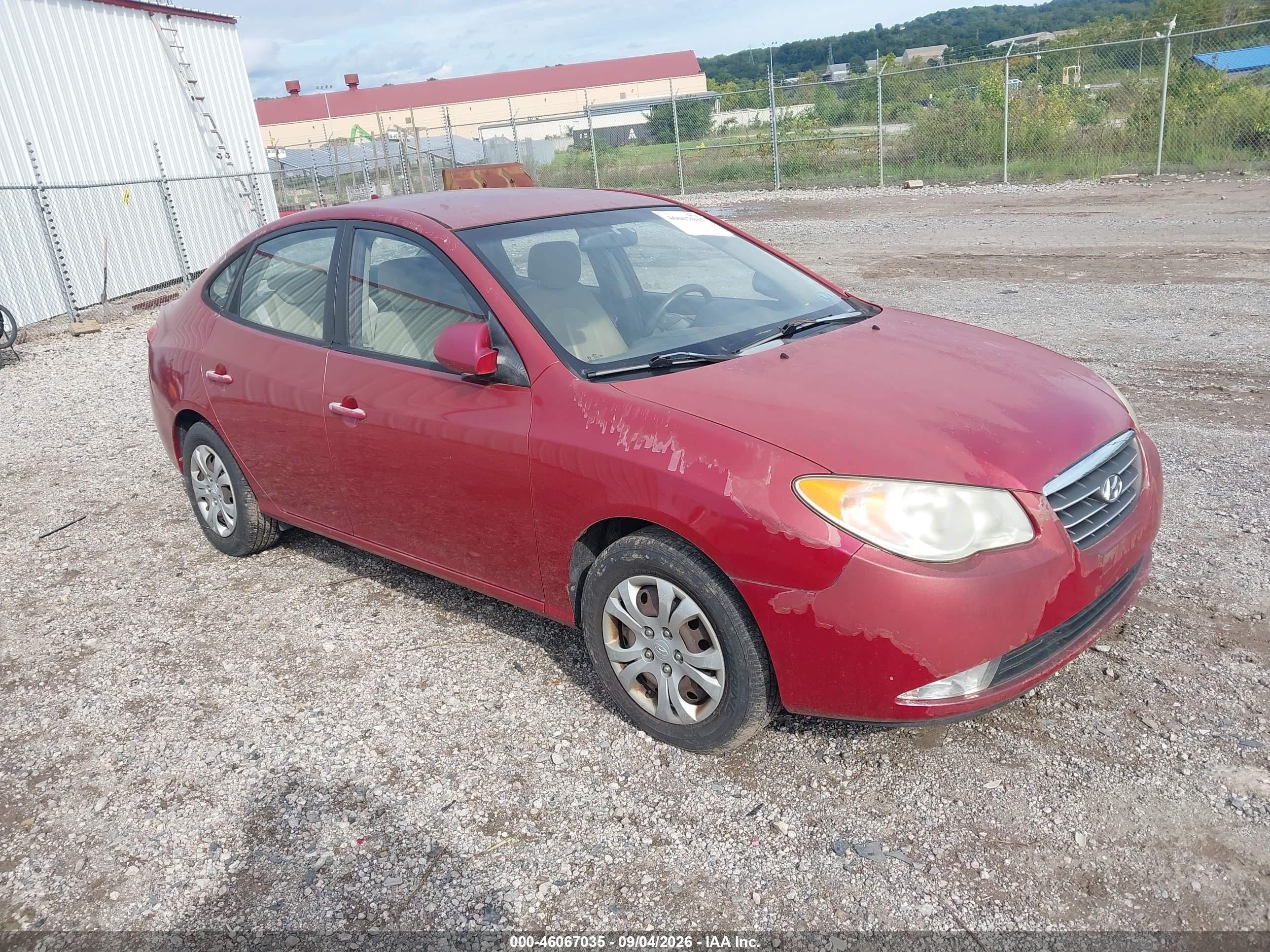 2009 Hyundai Elantra Gls Red vin: KMHDU46D79U814994