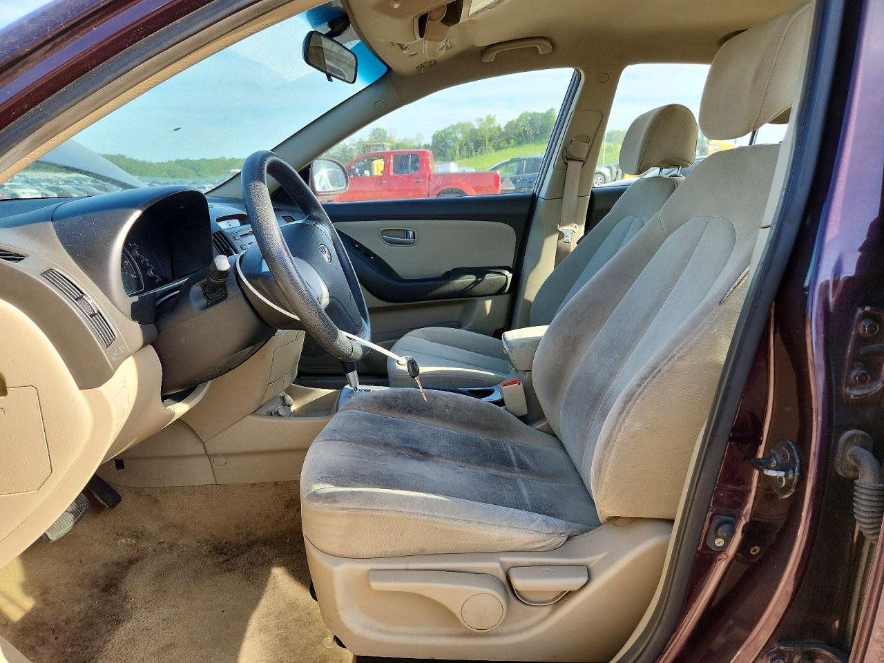 2007 Hyundai Elantra Gls Burgundy vin: KMHDU46D87U027209