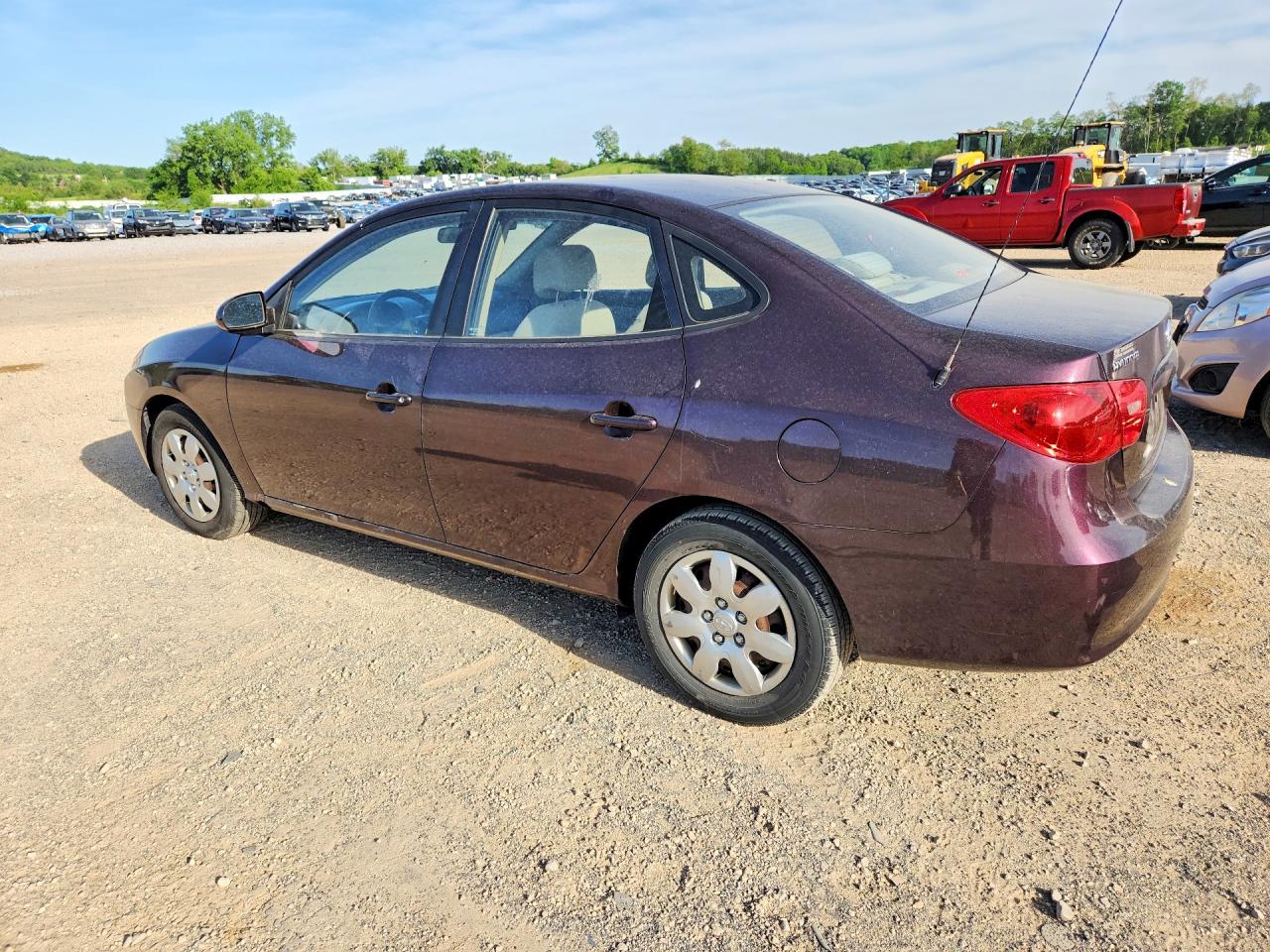 2007 Hyundai Elantra Gls Burgundy vin: KMHDU46D87U027209