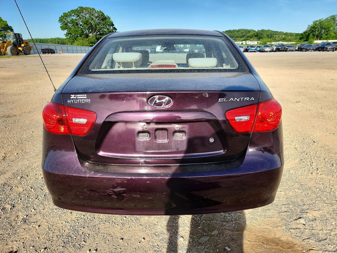 2007 Hyundai Elantra Gls Burgundy vin: KMHDU46D87U027209