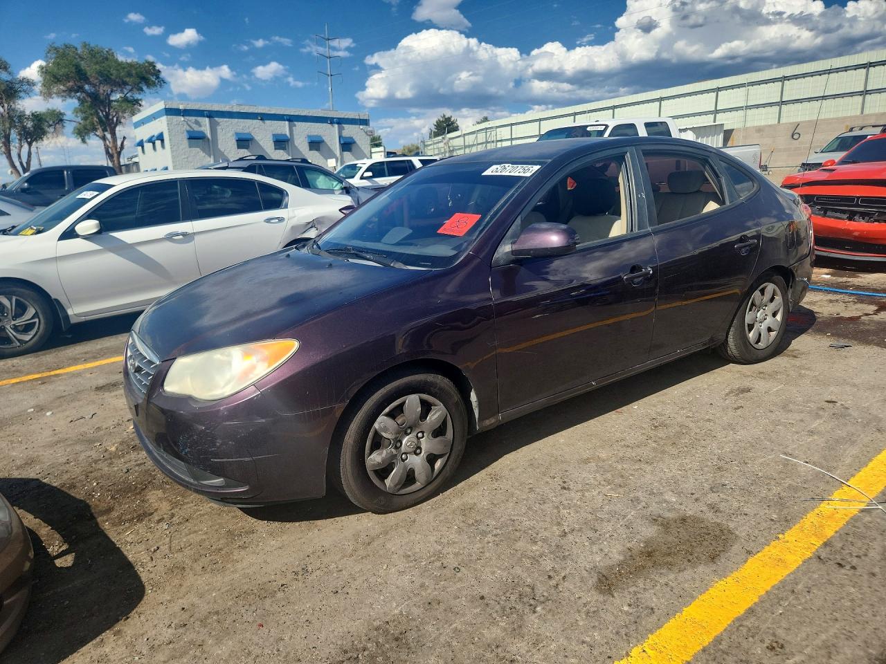 2007 Hyundai Elantra Gls Темно-бордовый vin: KMHDU46D87U079164