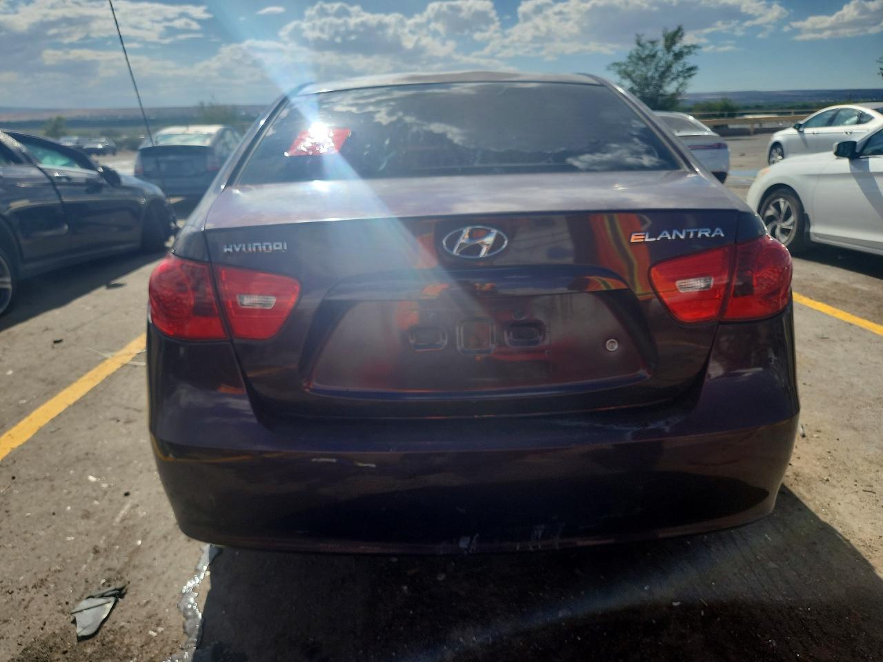 2007 Hyundai Elantra Gls Maroon vin: KMHDU46D87U079164