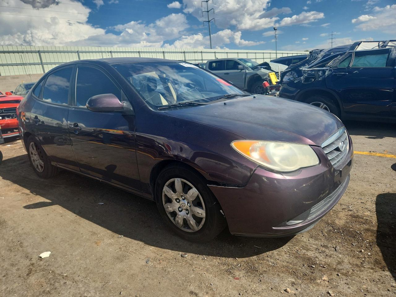 2007 Hyundai Elantra Gls Maroon vin: KMHDU46D87U079164