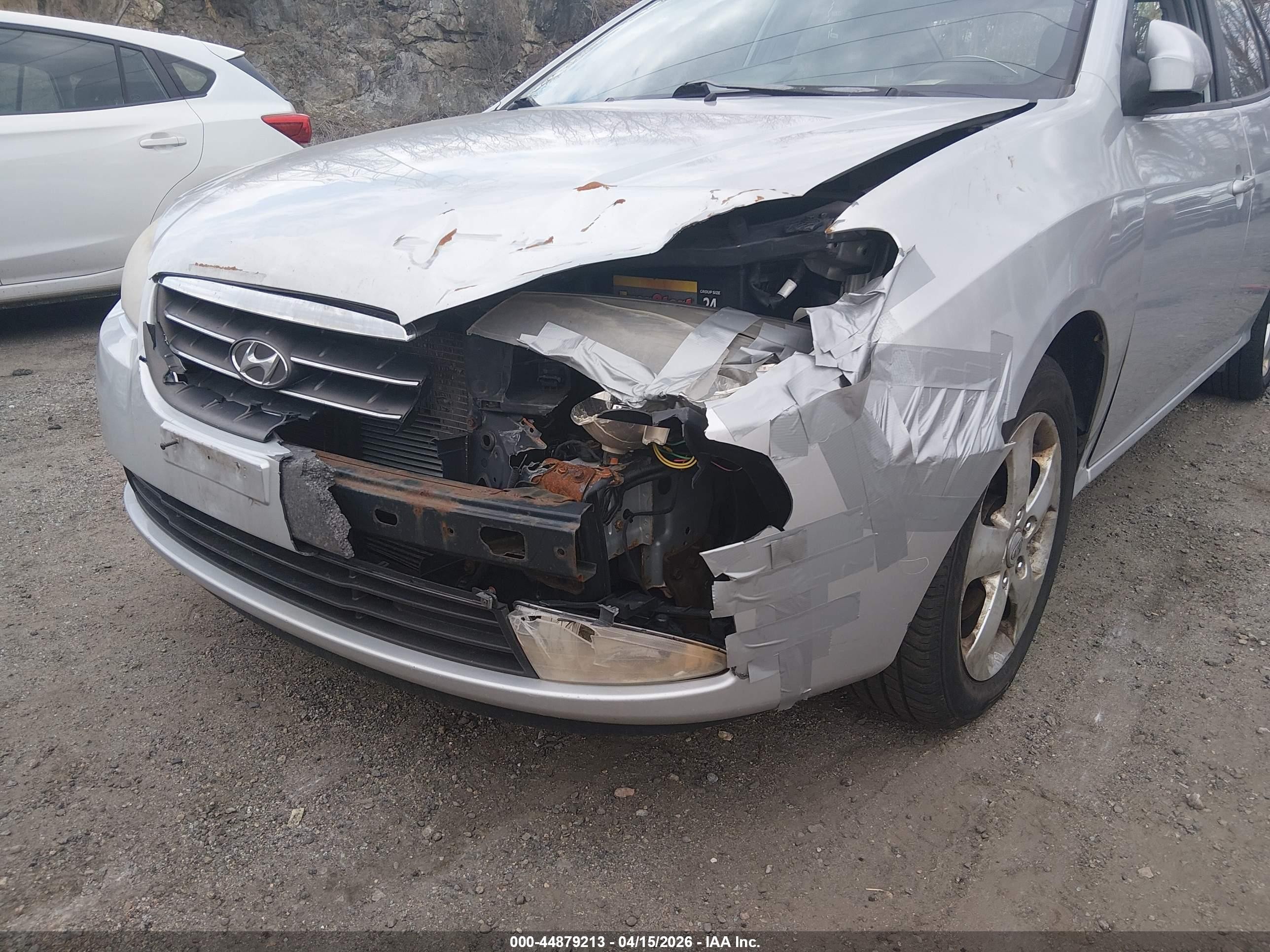 2007 Hyundai Elantra Gls/limited/se Silver vin: KMHDU46D87U108565