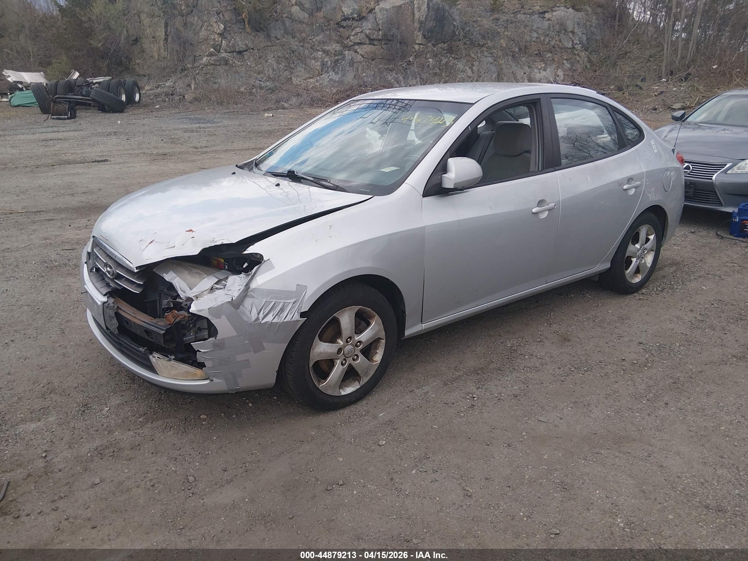 2007 Hyundai Elantra Gls/limited/se Silver vin: KMHDU46D87U108565