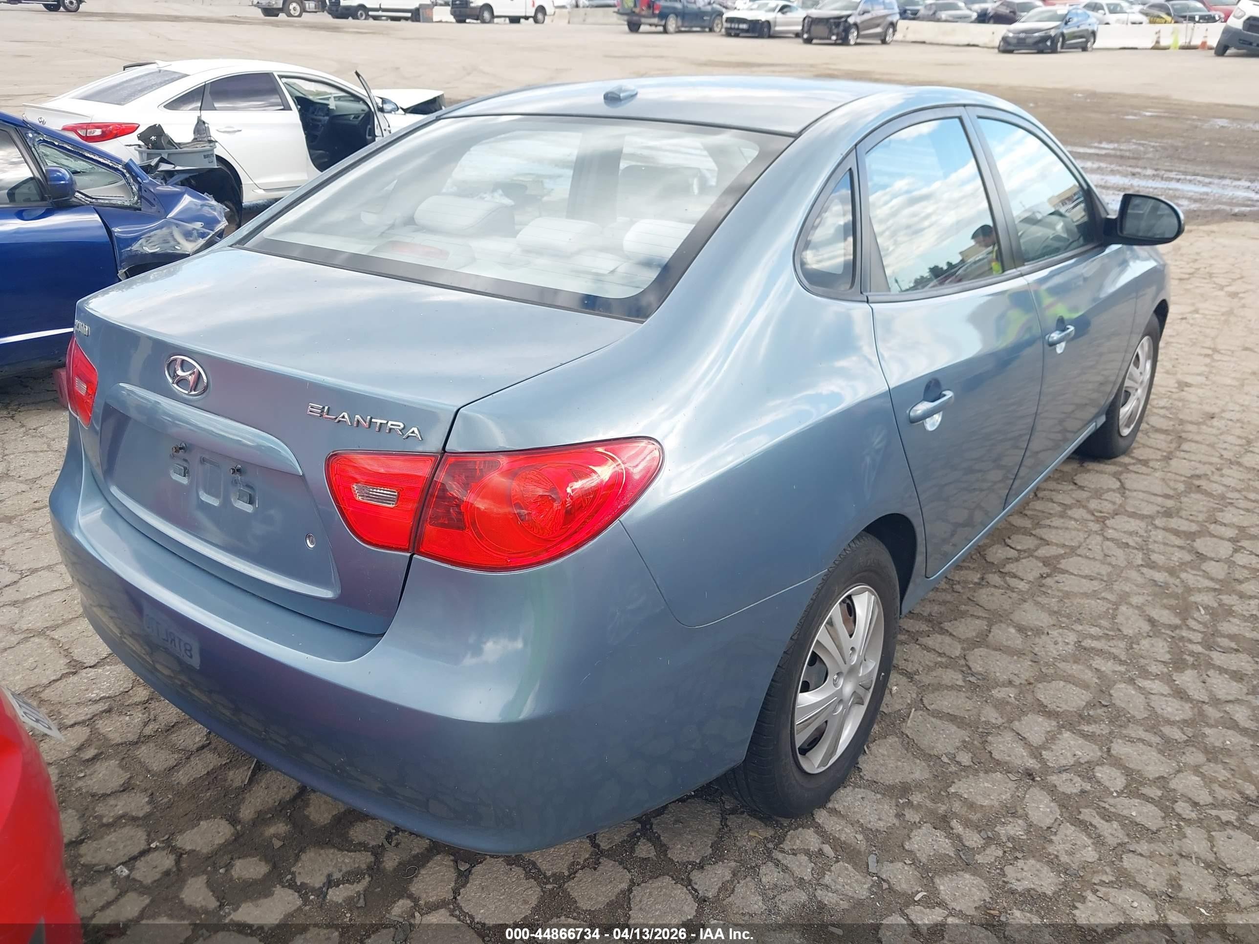 2007 Hyundai Elantra Gls/limited/se Серый vin: KMHDU46D87U163517