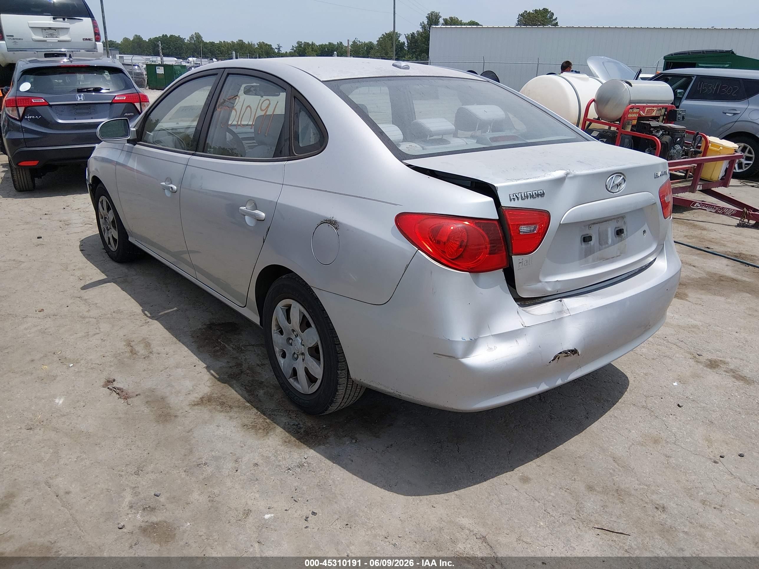 2007 Hyundai Elantra Gls/limited/ltd/se Silver vin: KMHDU46D87U172458