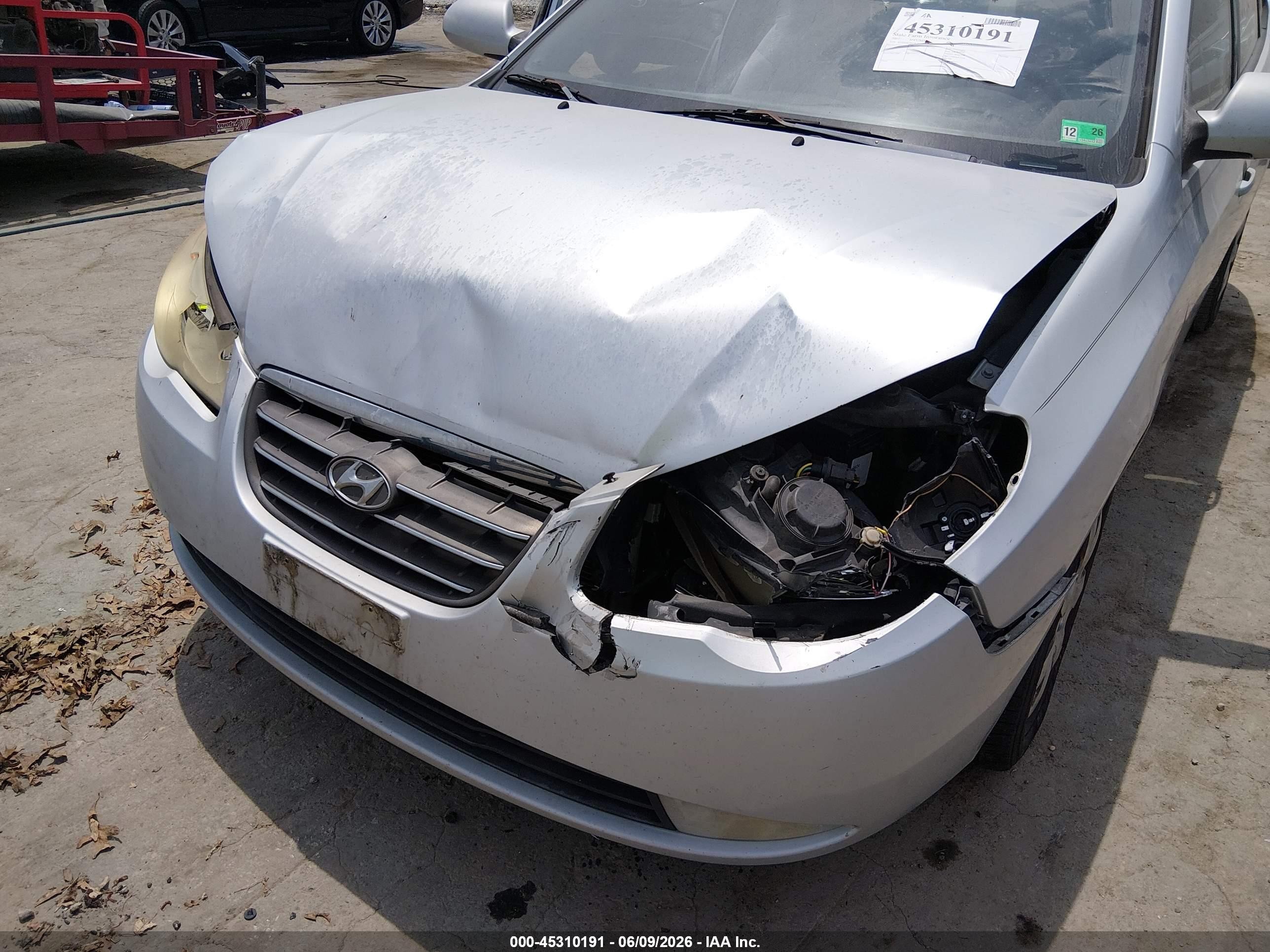 2007 Hyundai Elantra Gls/limited/ltd/se Silver vin: KMHDU46D87U172458