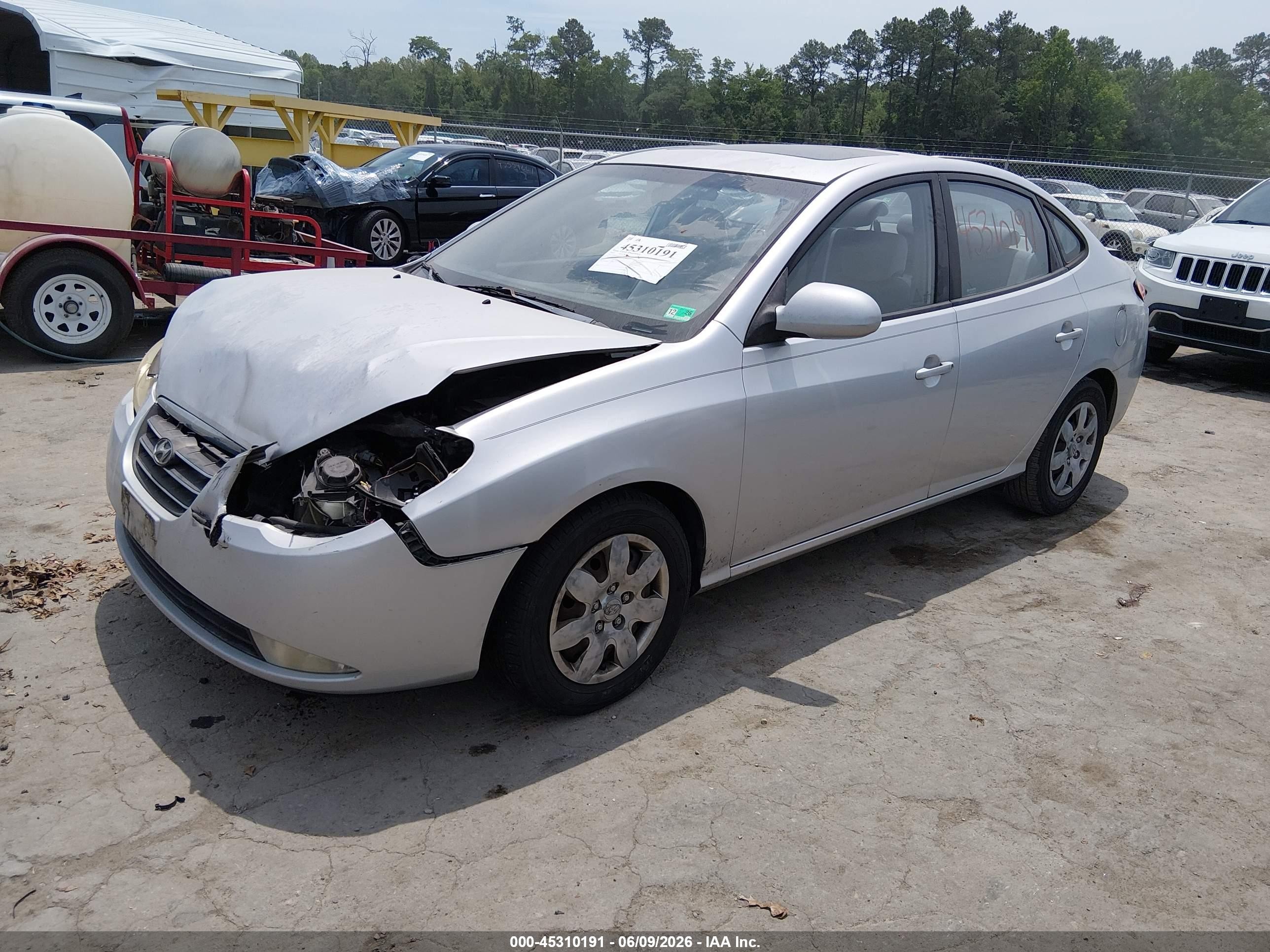 2007 Hyundai Elantra Gls/limited/ltd/se Silver vin: KMHDU46D87U172458