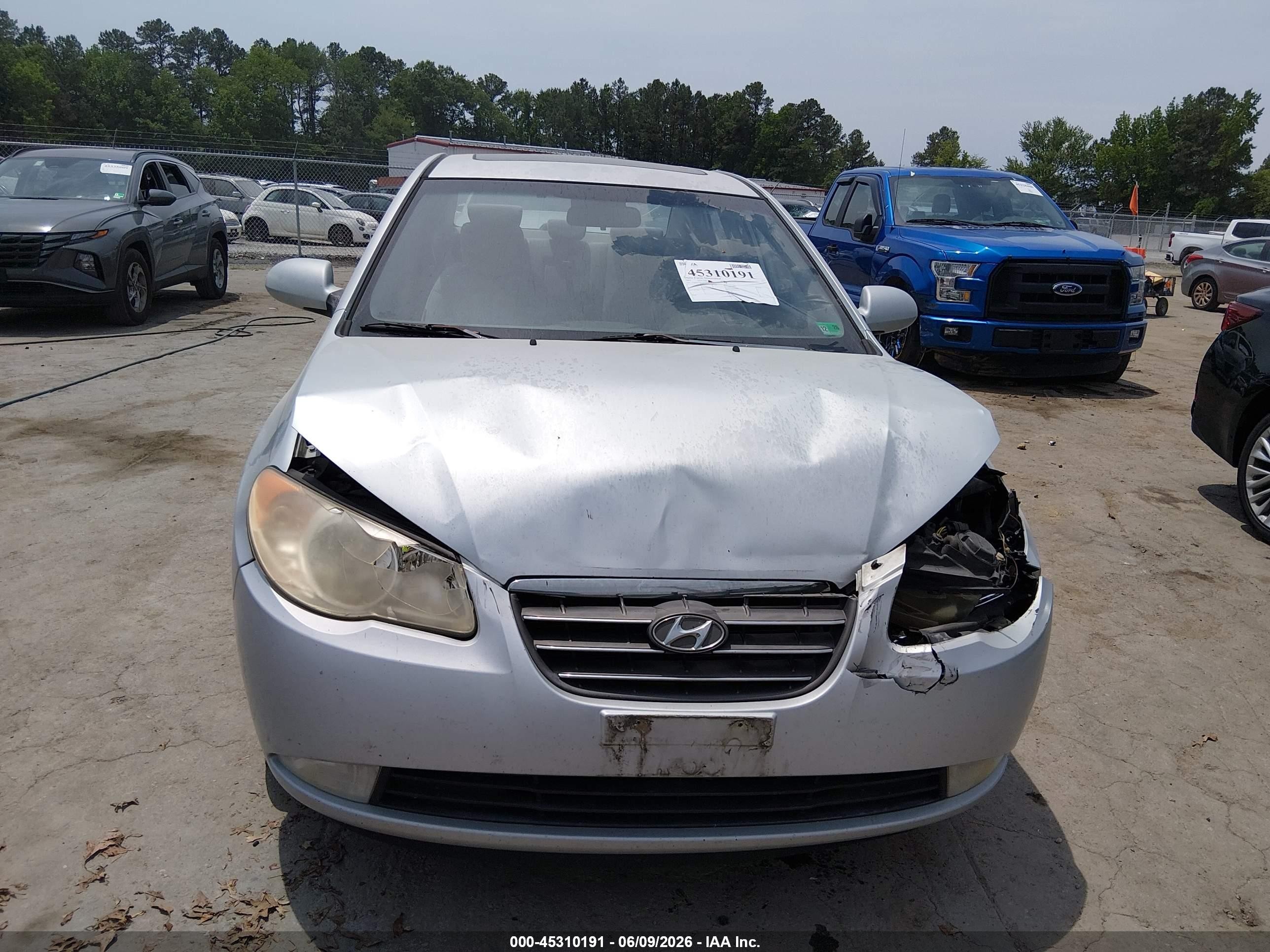 2007 Hyundai Elantra Gls/limited/ltd/se Silver vin: KMHDU46D87U172458