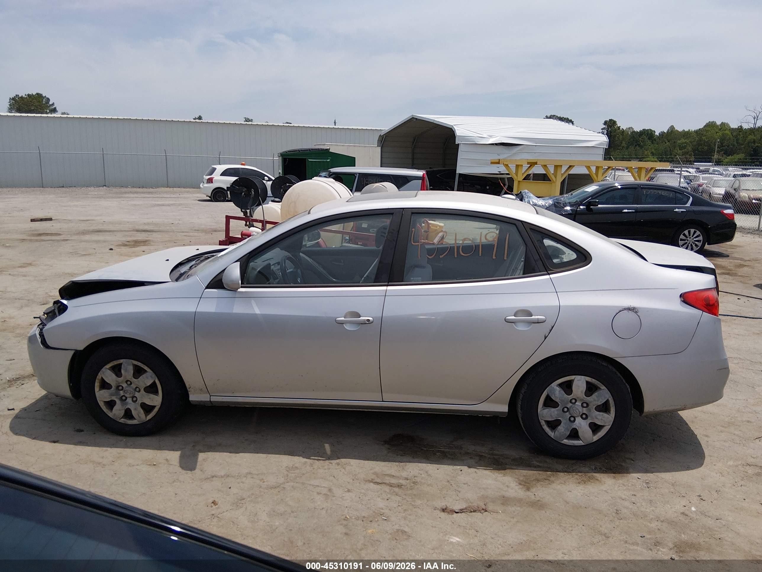 2007 Hyundai Elantra Gls/limited/ltd/se Silver vin: KMHDU46D87U172458