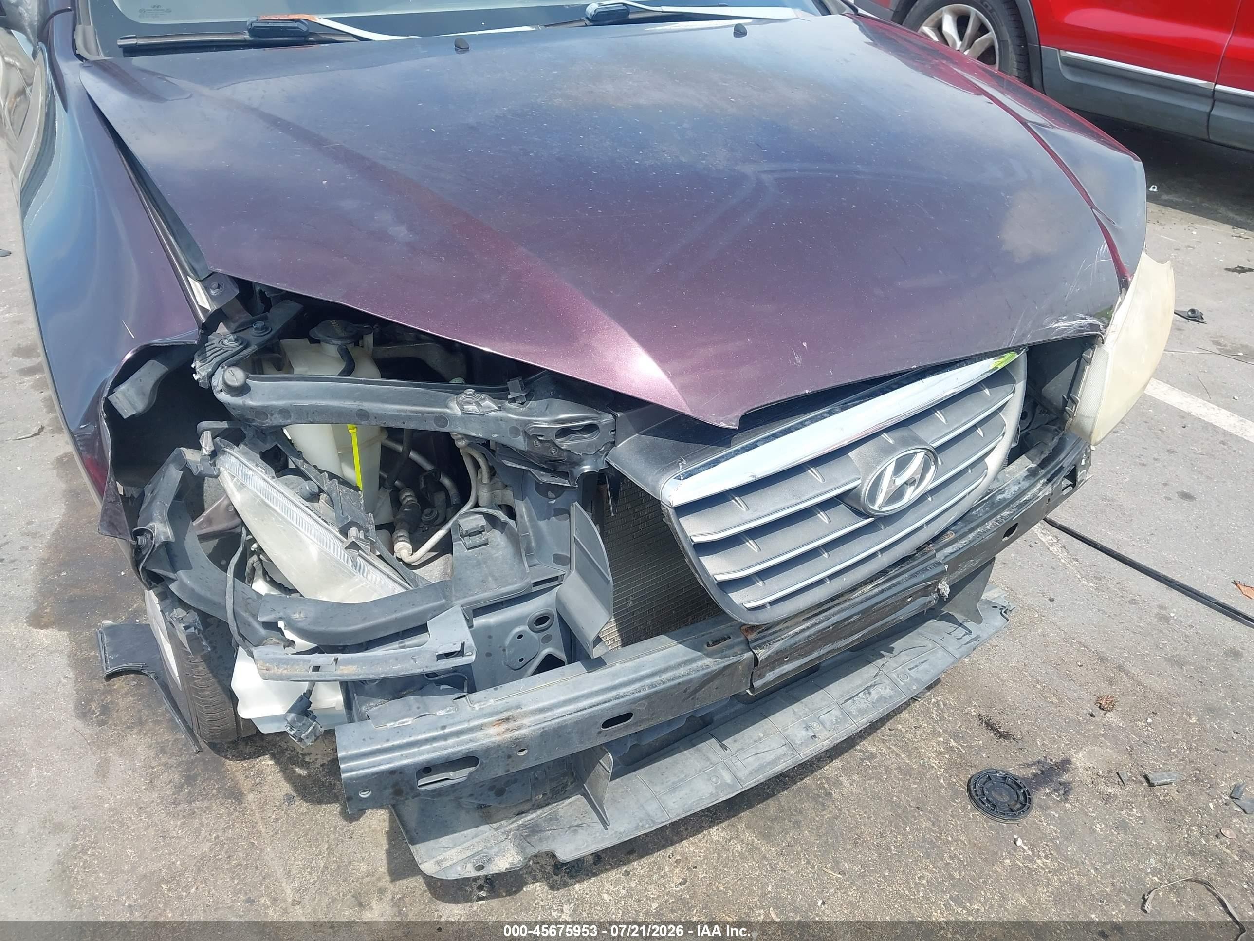 2007 Hyundai Elantra Gls/ltd/se Purple vin: KMHDU46D87U207676