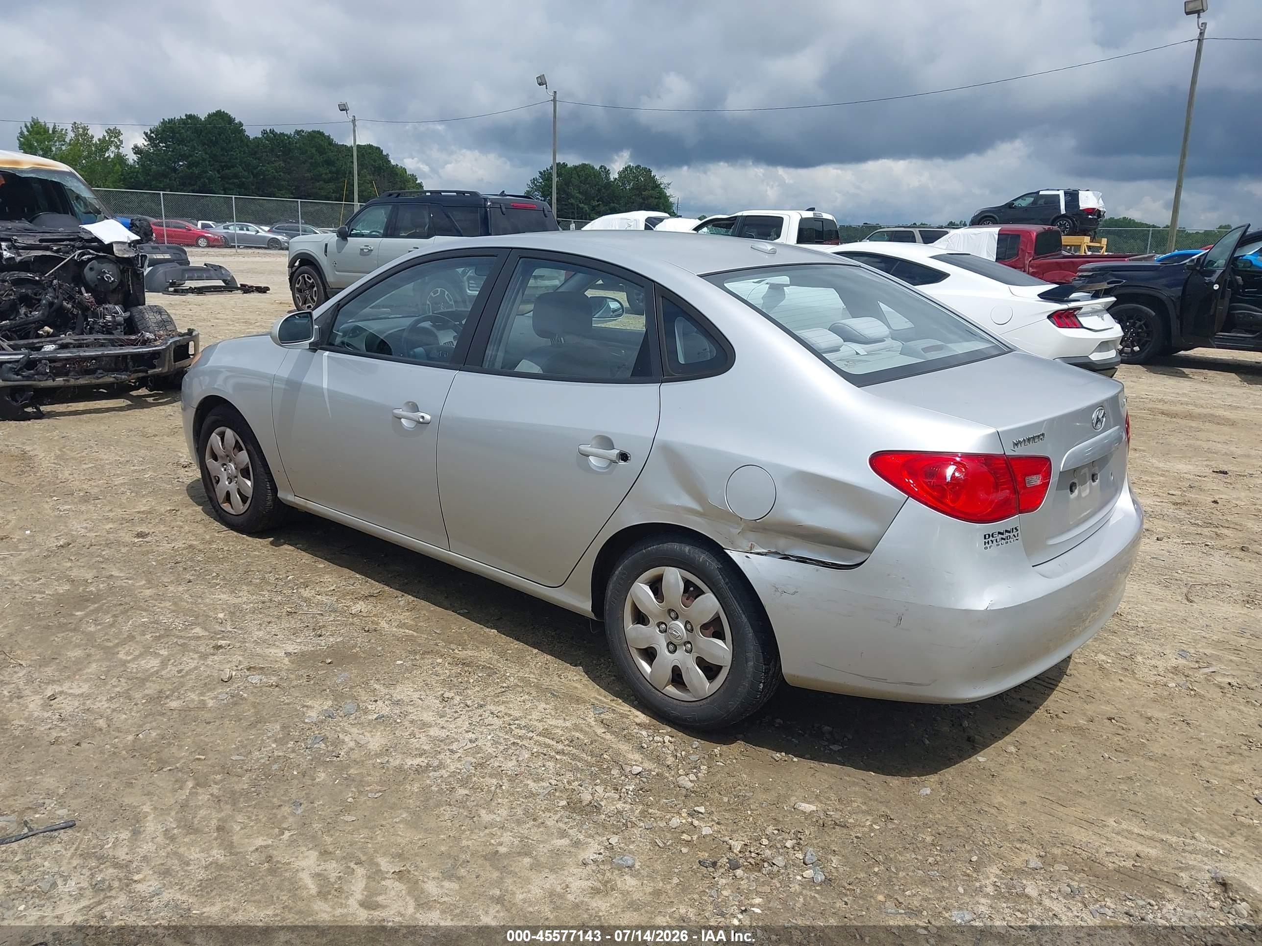 2007 Hyundai Elantra Gls/ltd/se Silver vin: KMHDU46D87U243965