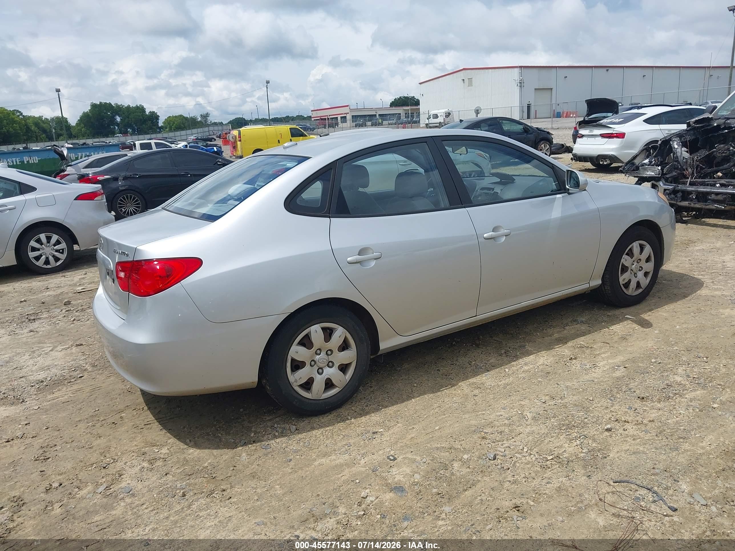 2007 Hyundai Elantra Gls/ltd/se Silver vin: KMHDU46D87U243965