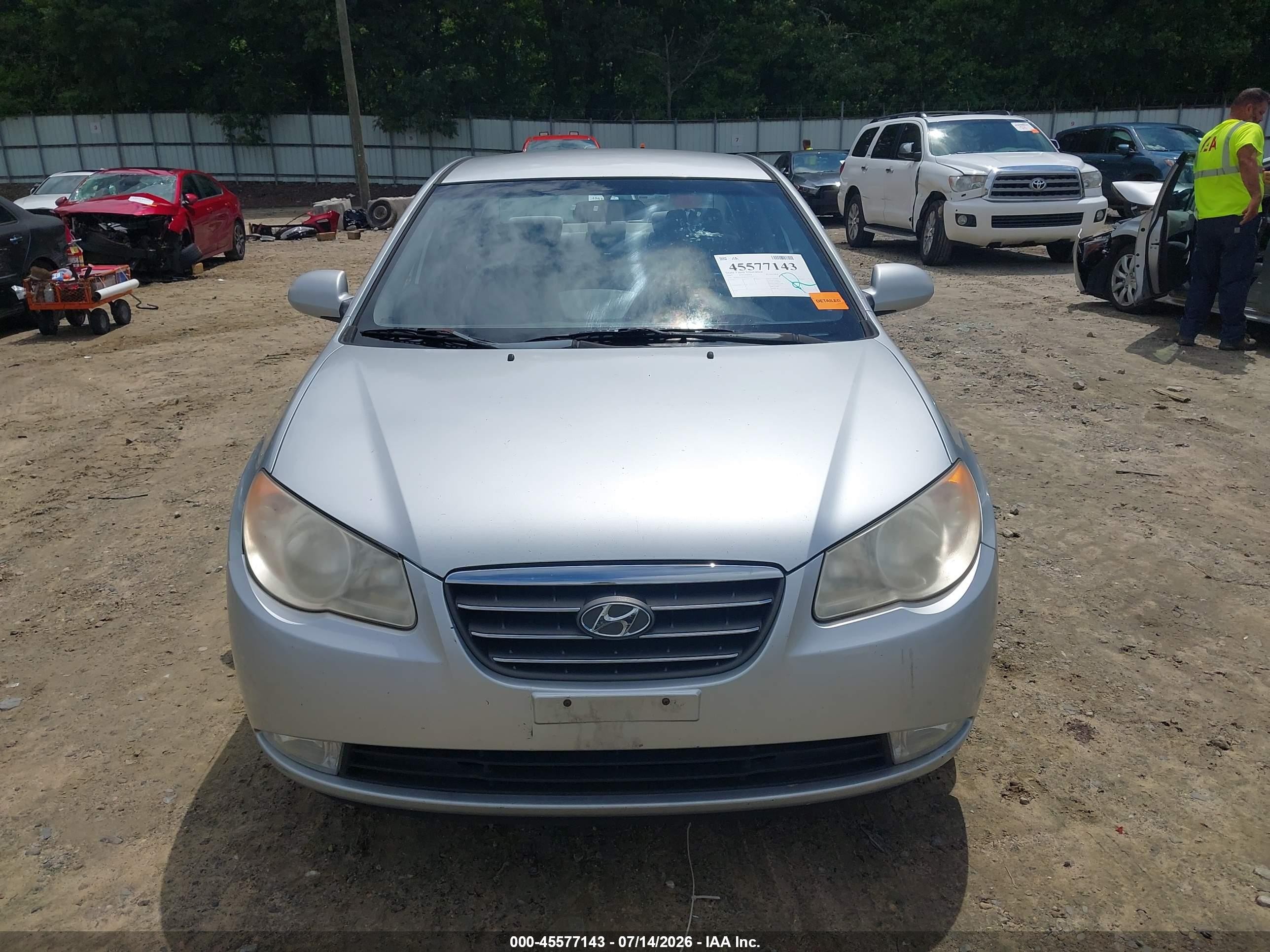 2007 Hyundai Elantra Gls/ltd/se Silver vin: KMHDU46D87U243965