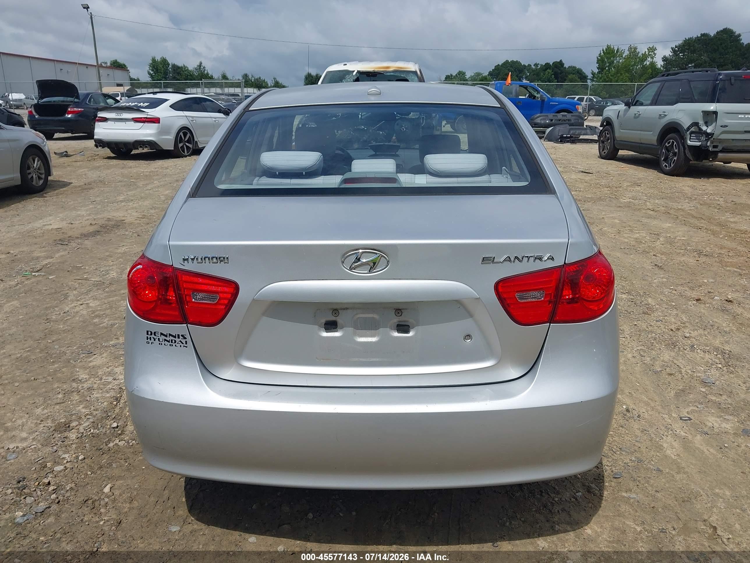 2007 Hyundai Elantra Gls/ltd/se Silver vin: KMHDU46D87U243965