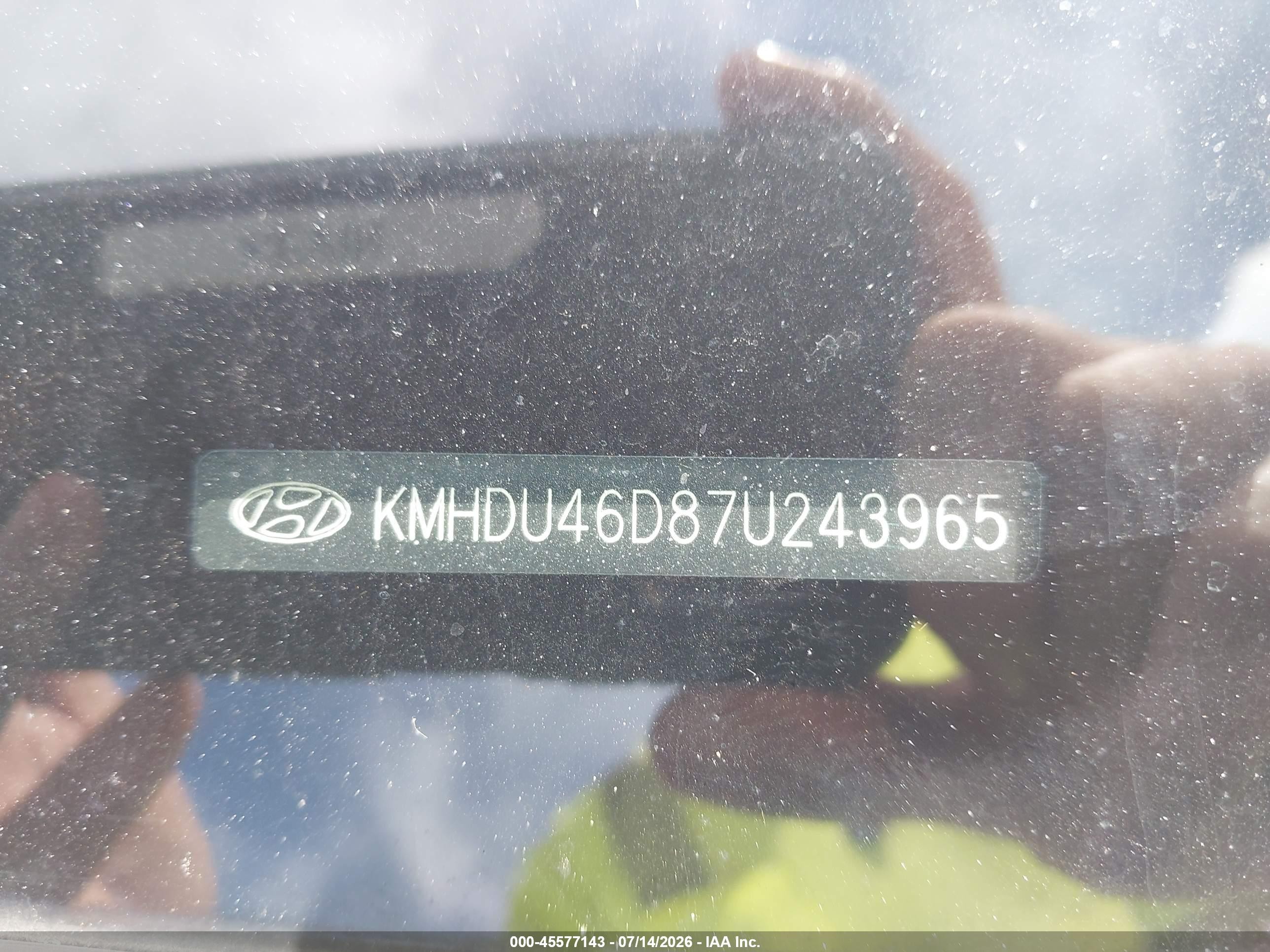 2007 Hyundai Elantra Gls/ltd/se Silver vin: KMHDU46D87U243965