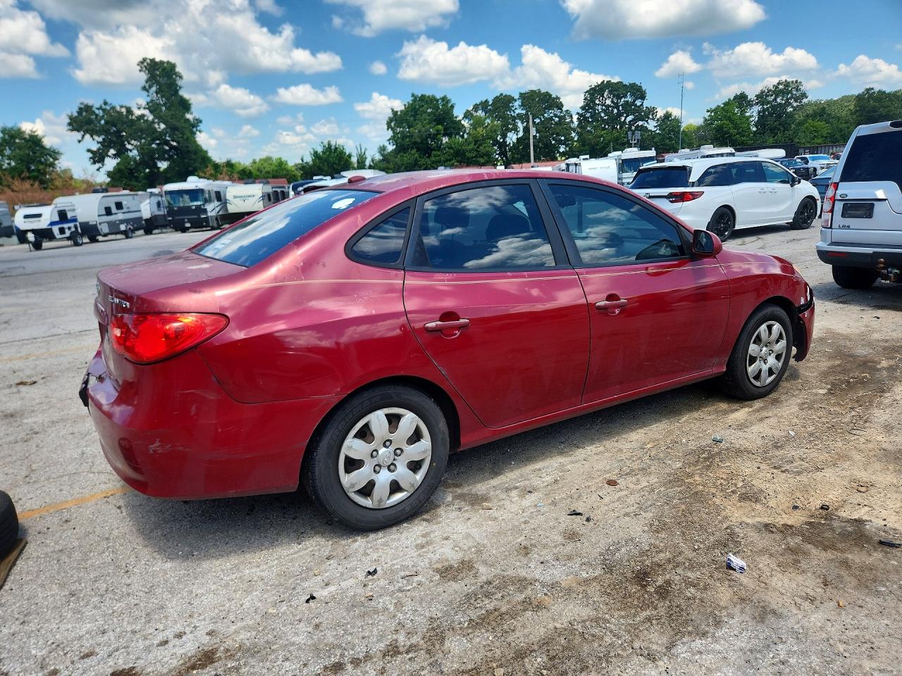 2007 Hyundai Elantra Gls/se/limited Red vin: KMHDU46D87U253699
