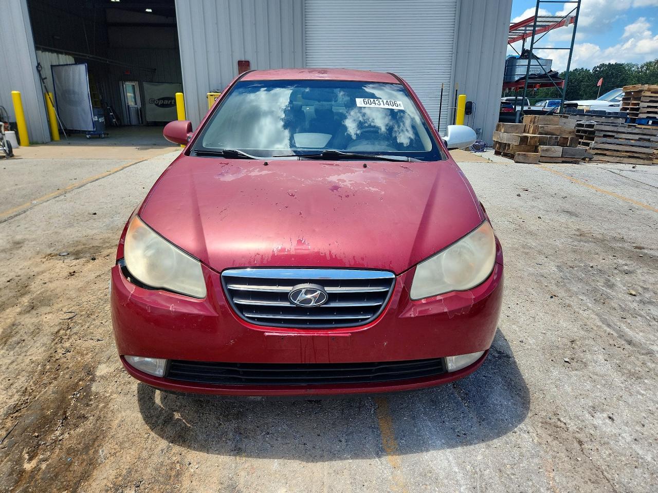 2007 Hyundai Elantra Gls/se/limited Red vin: KMHDU46D87U253699