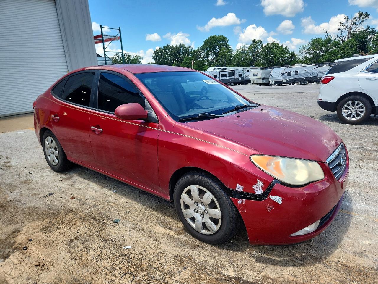 2007 Hyundai Elantra Gls/se/limited Red vin: KMHDU46D87U253699