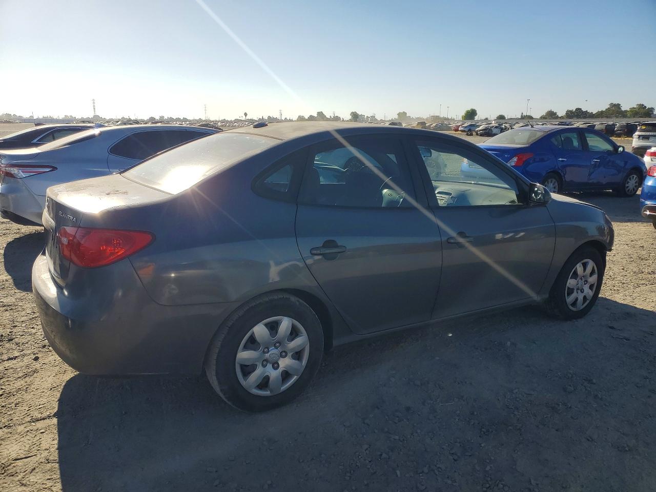 2007 Hyundai Elantra Gls Gray vin: KMHDU46D87U261396