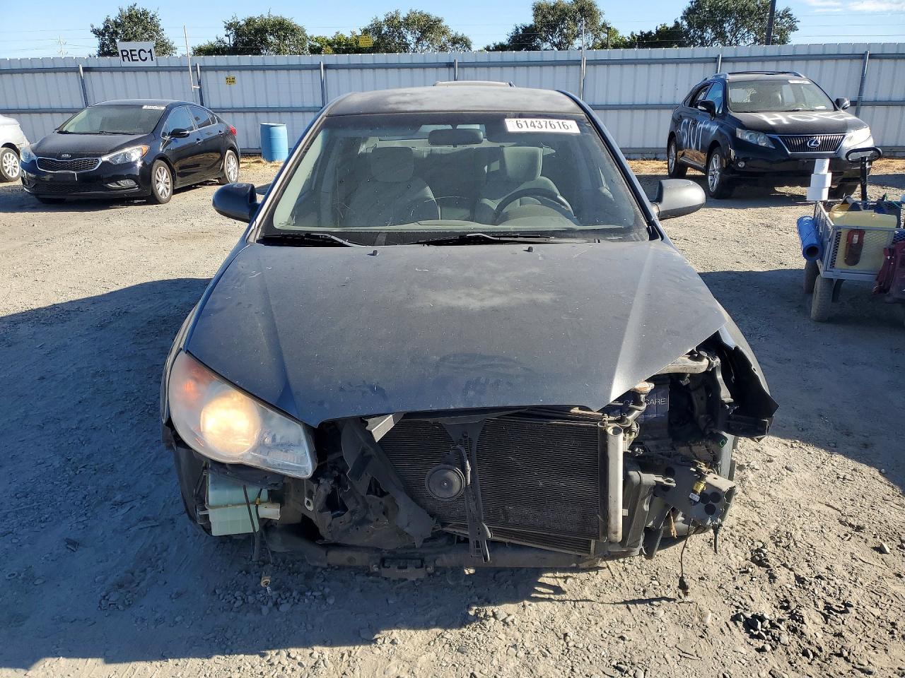 2007 Hyundai Elantra Gls Gray vin: KMHDU46D87U261396
