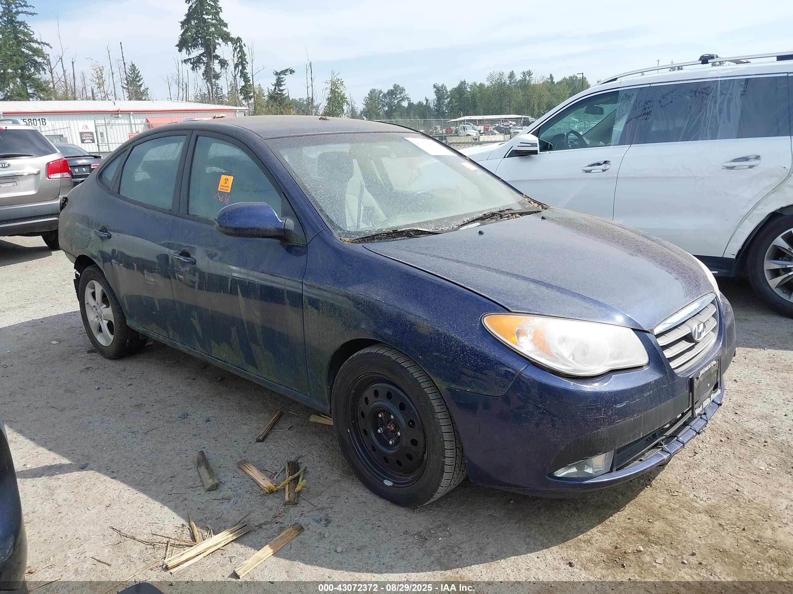 2008 Hyundai Elantra Gls/se/limited Dark Blue vin: KMHDU46D88U335823