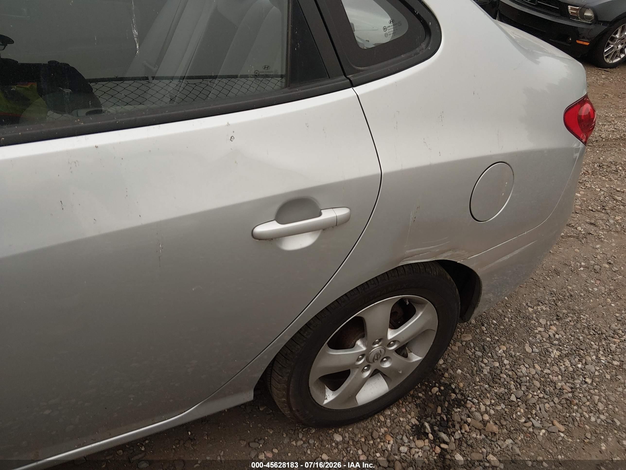 2008 Hyundai Elantra Gls/se Gray vin: KMHDU46D88U415848
