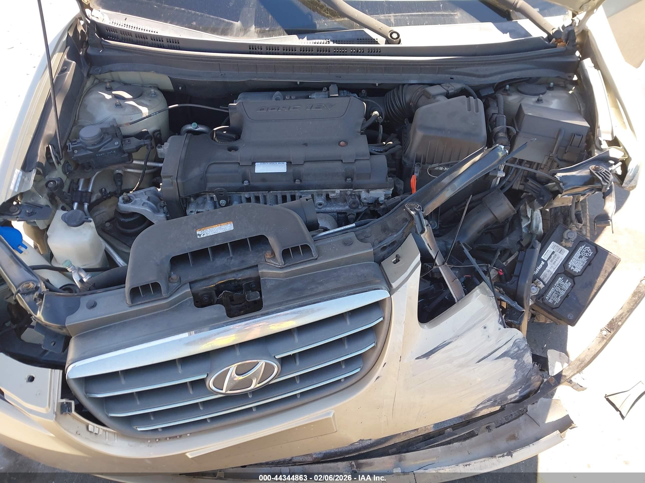 2008 Hyundai Elantra Gls/se Золотой vin: KMHDU46D88U459302