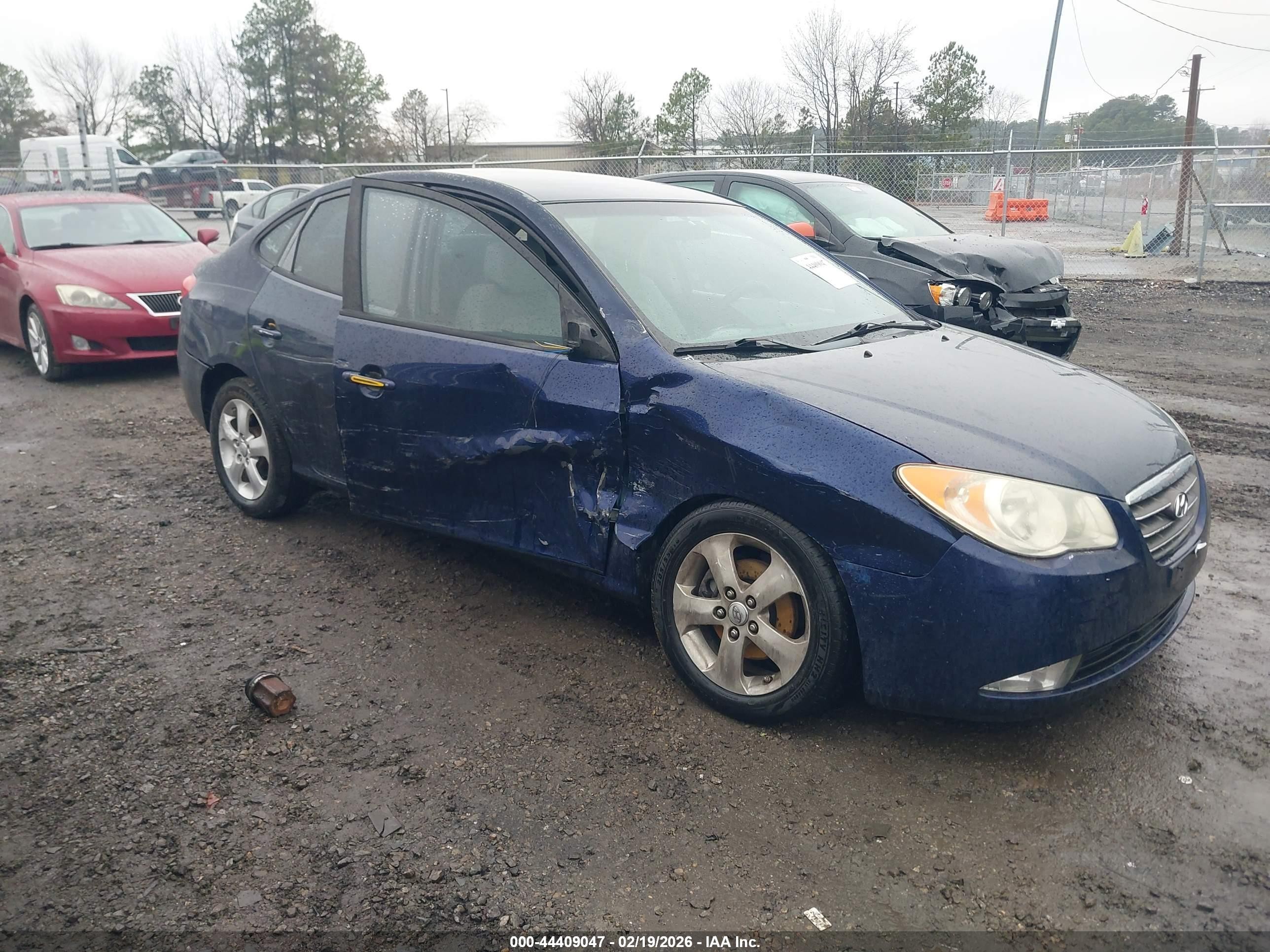 2008 Hyundai Elantra Gls/se Blue vin: KMHDU46D88U490100