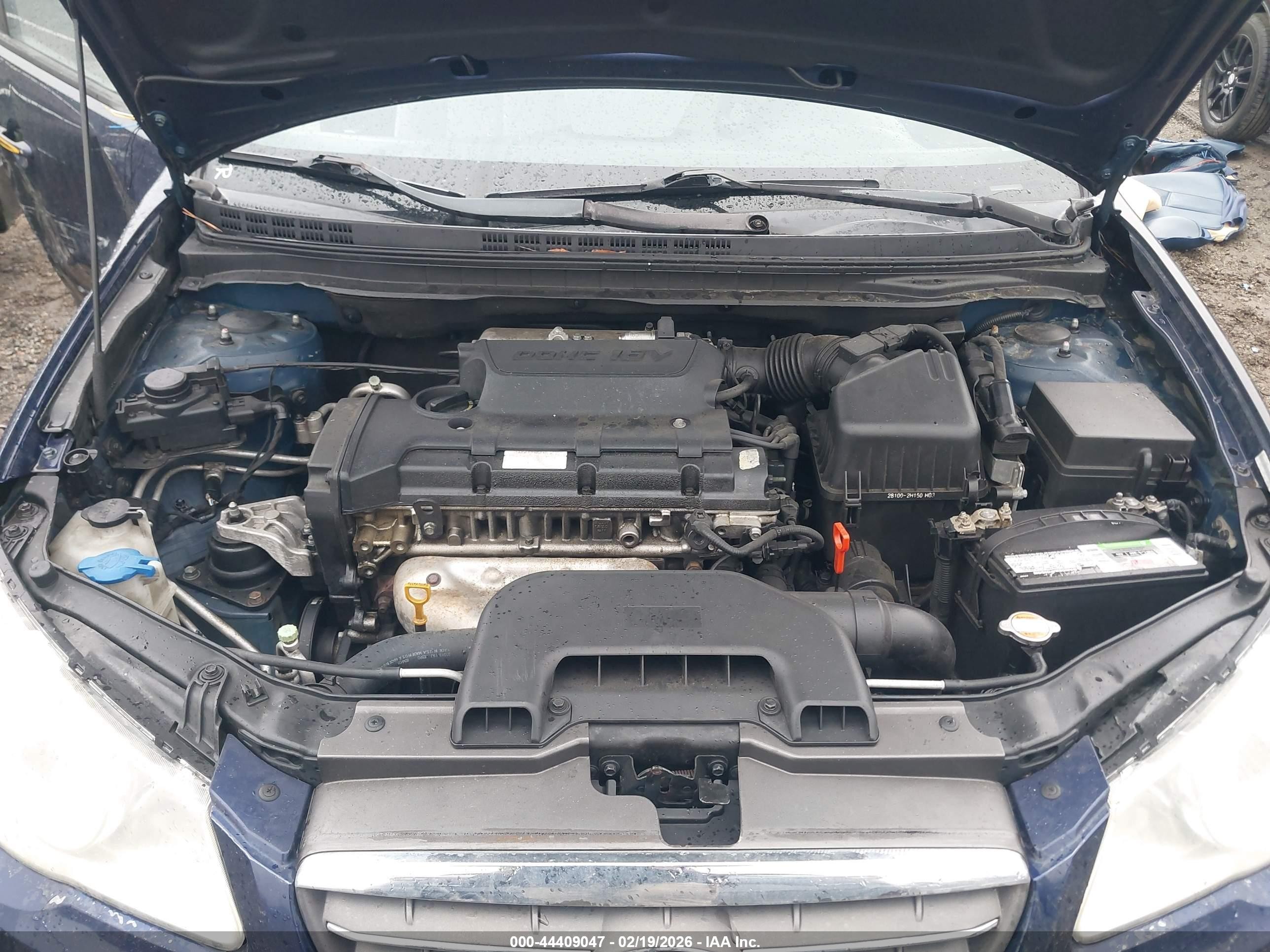 2008 Hyundai Elantra Gls/se Blue vin: KMHDU46D88U490100