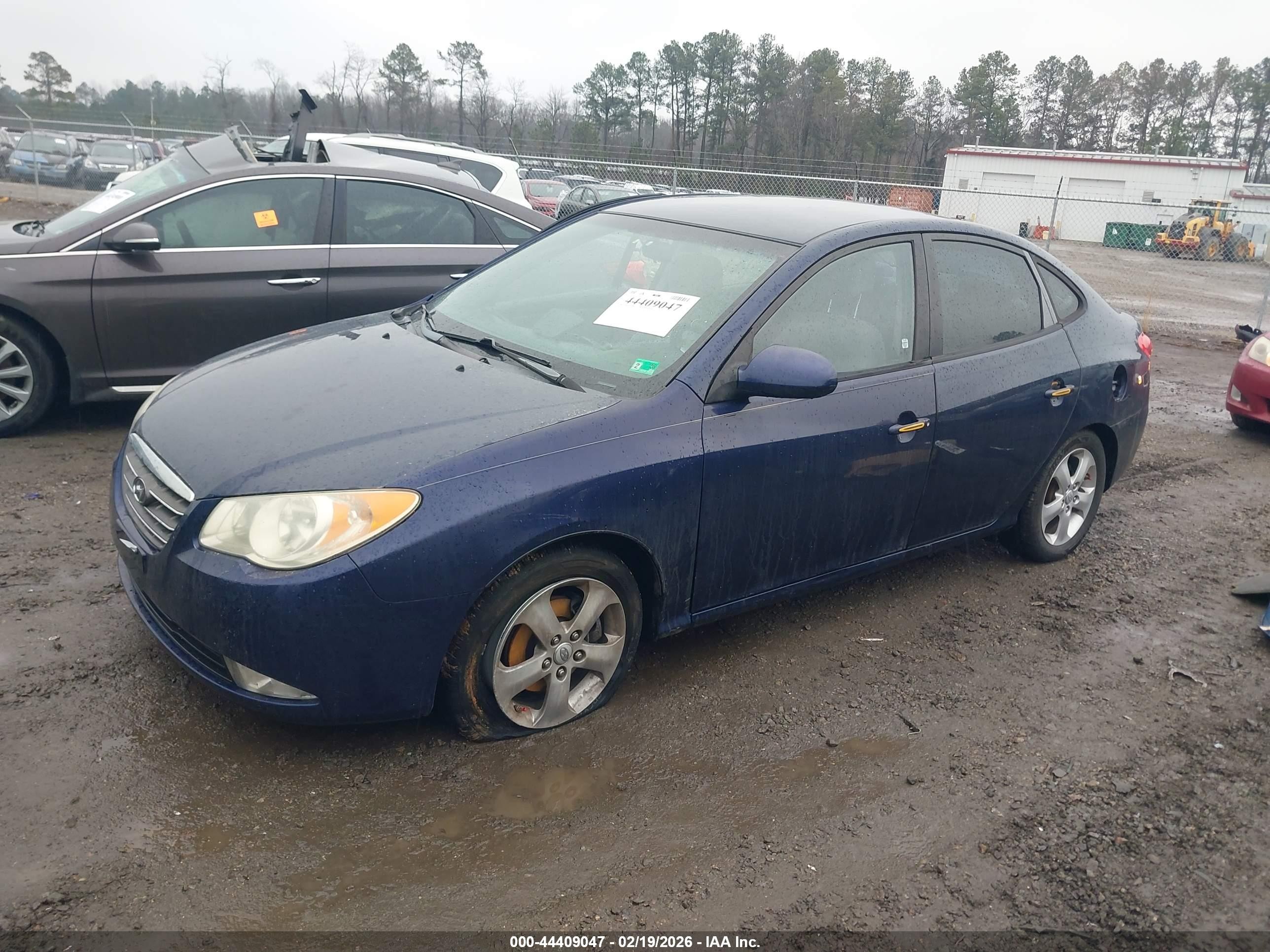 2008 Hyundai Elantra Gls/se Blue vin: KMHDU46D88U490100
