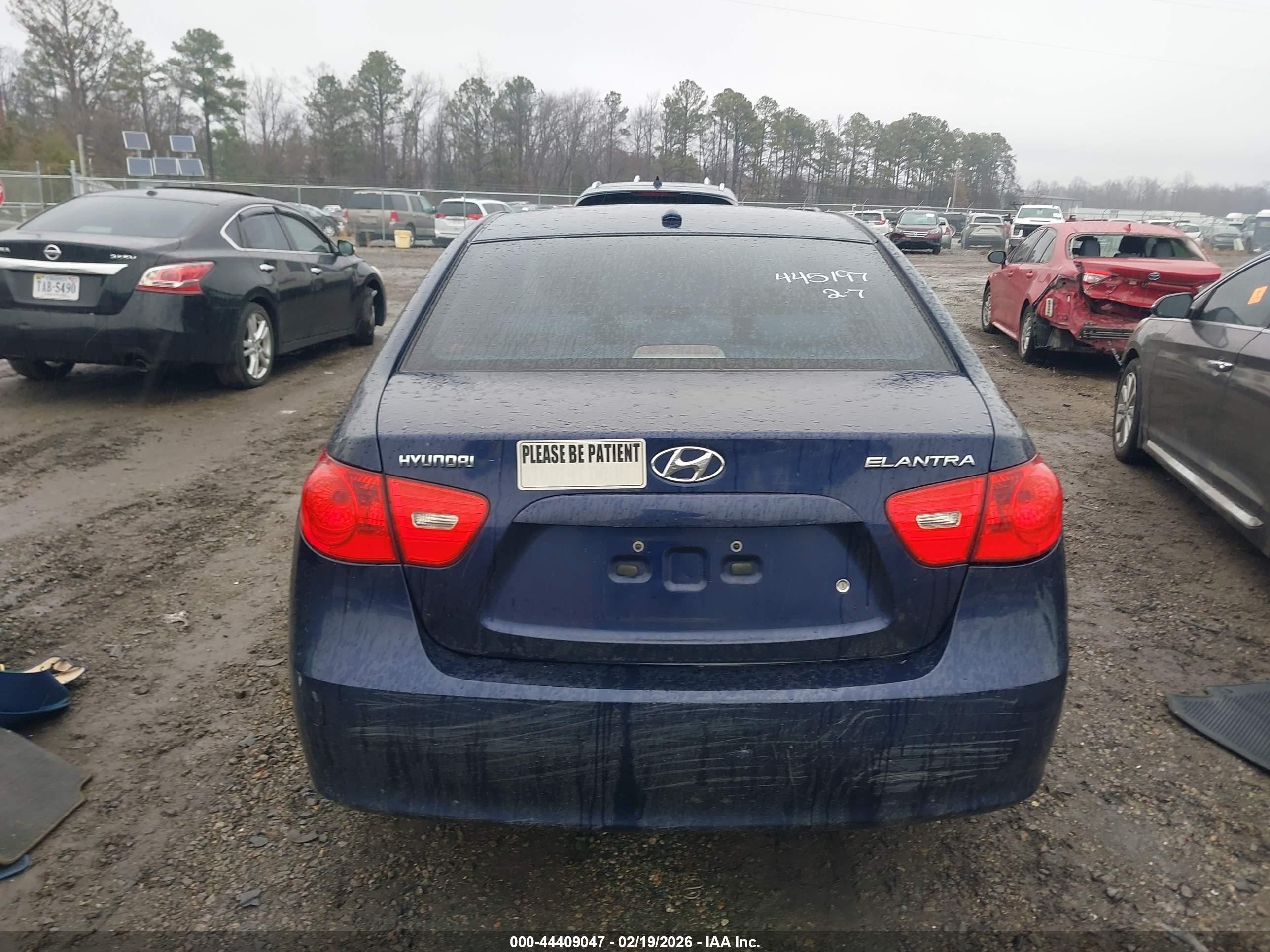 2008 Hyundai Elantra Gls/se Blue vin: KMHDU46D88U490100