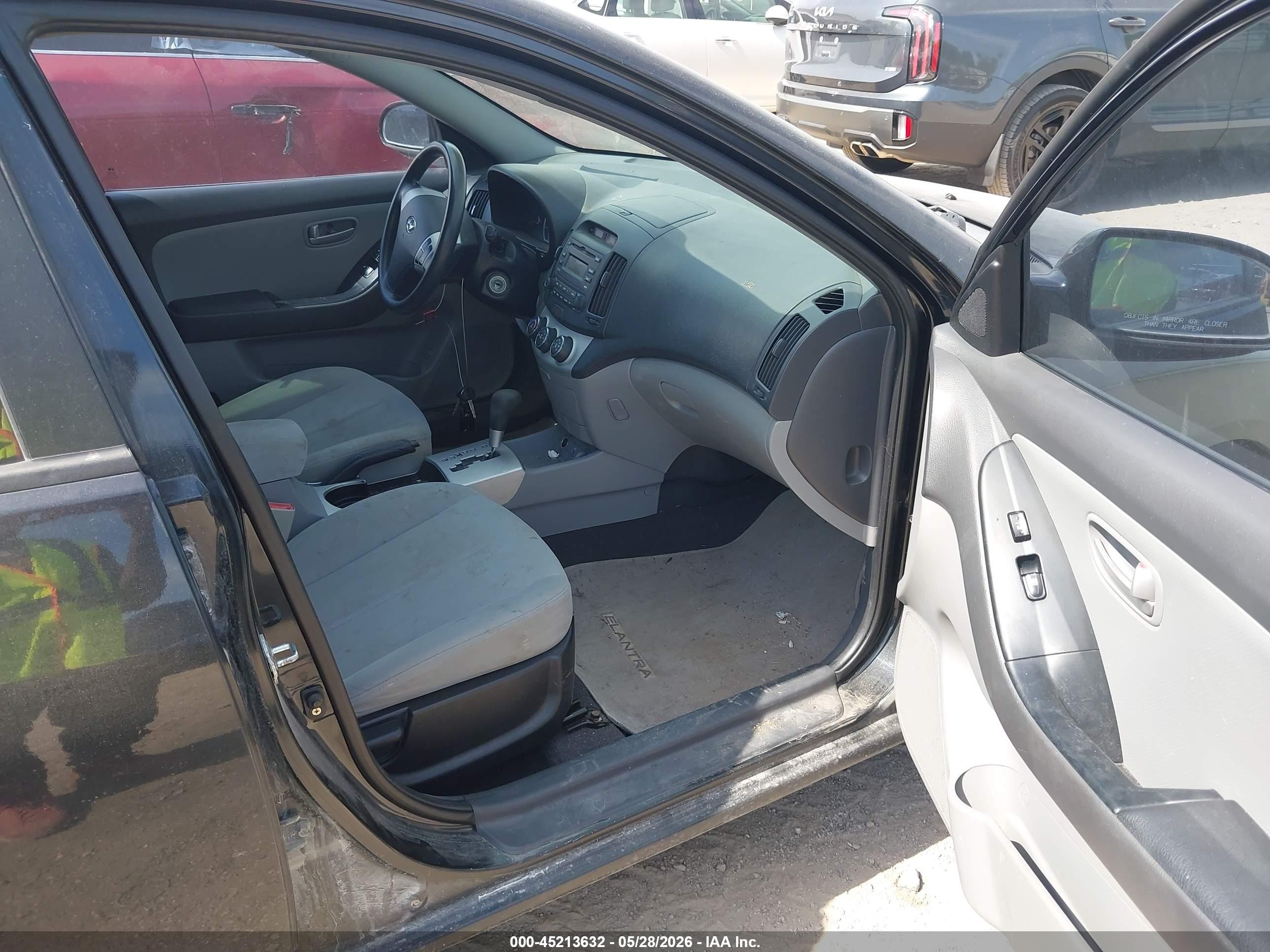 2008 Hyundai Elantra Gls/se Black vin: KMHDU46D88U529378