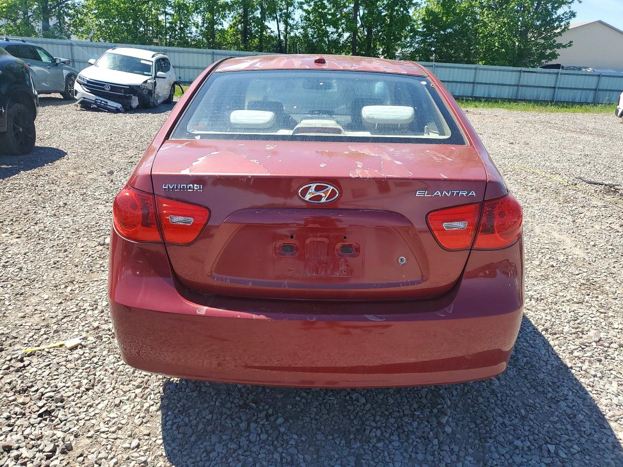 2008 Hyundai Elantra Gls Red vin: KMHDU46D88U546018