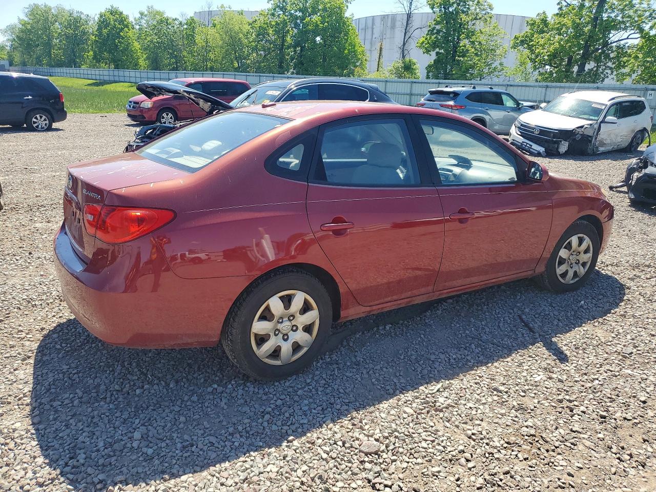 2008 Hyundai Elantra Gls Red vin: KMHDU46D88U546018