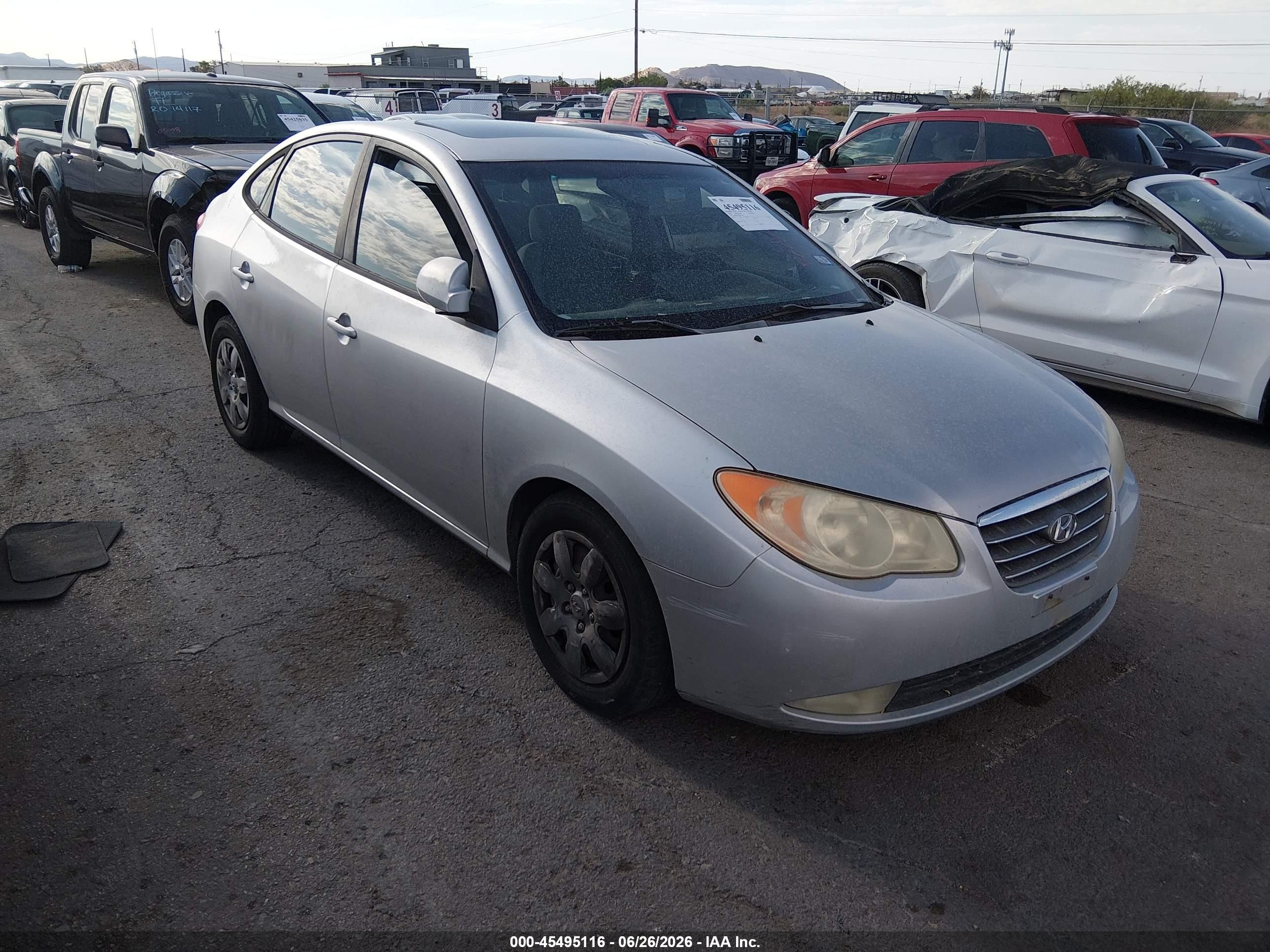 2008 Hyundai Elantra Gls/se Silver vin: KMHDU46D88U554491