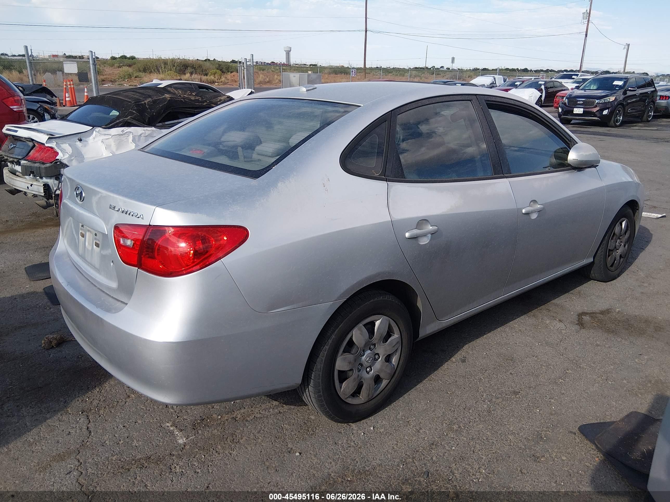 2008 Hyundai Elantra Gls/se Silver vin: KMHDU46D88U554491