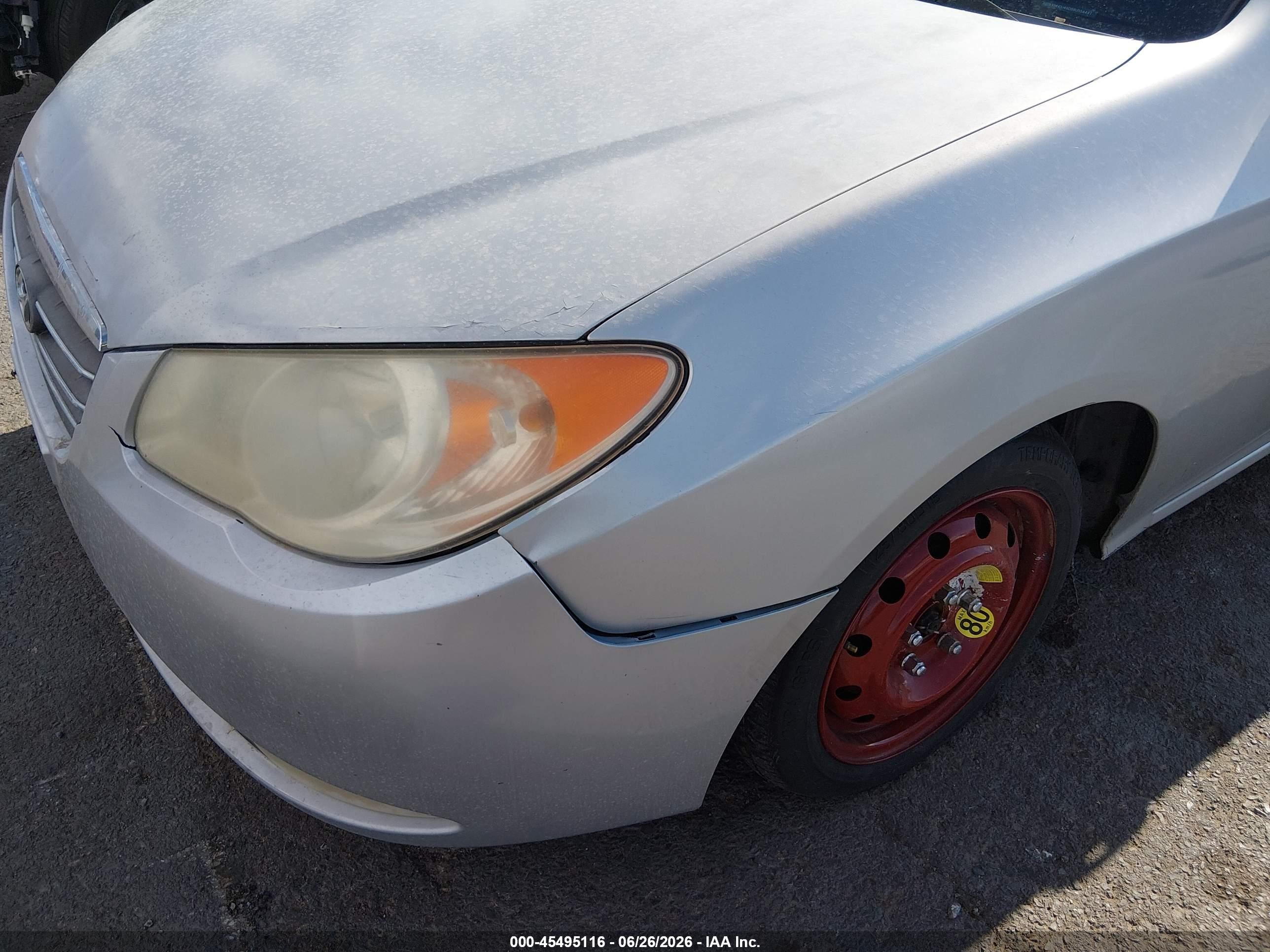2008 Hyundai Elantra Gls/se Silver vin: KMHDU46D88U554491