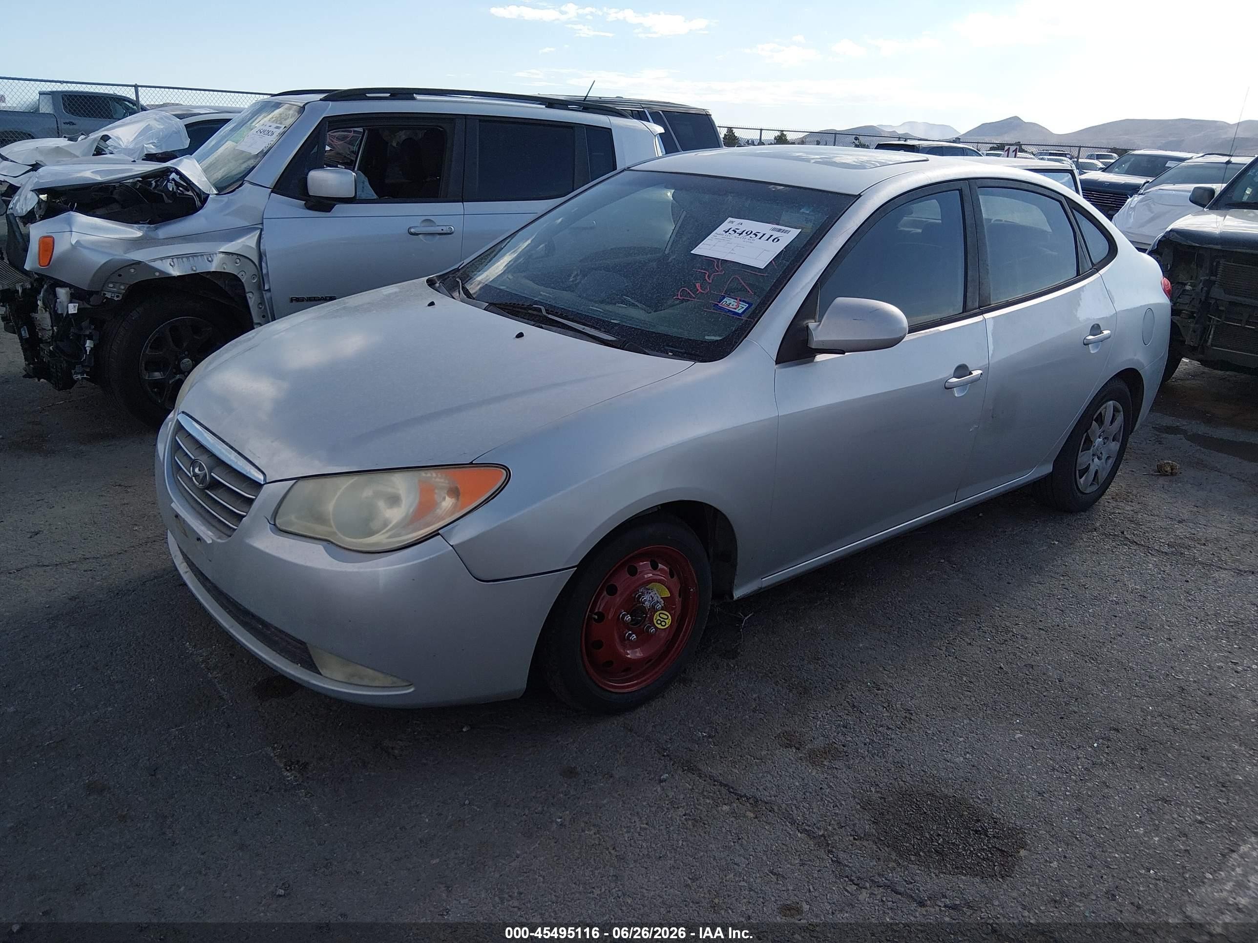 2008 Hyundai Elantra Gls/se Silver vin: KMHDU46D88U554491