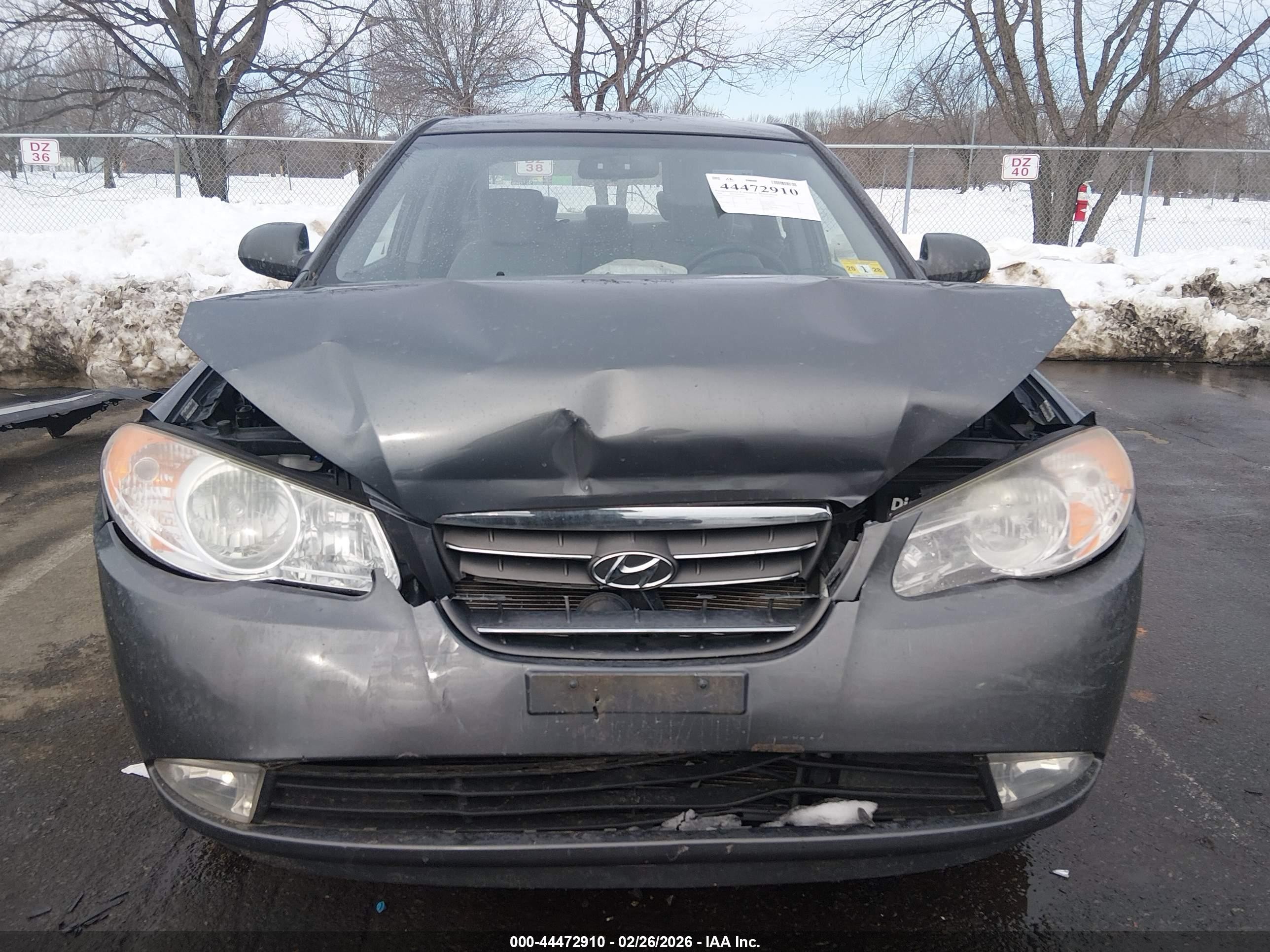 2008 Hyundai Elantra Gls/se Gray vin: KMHDU46D88U583845
