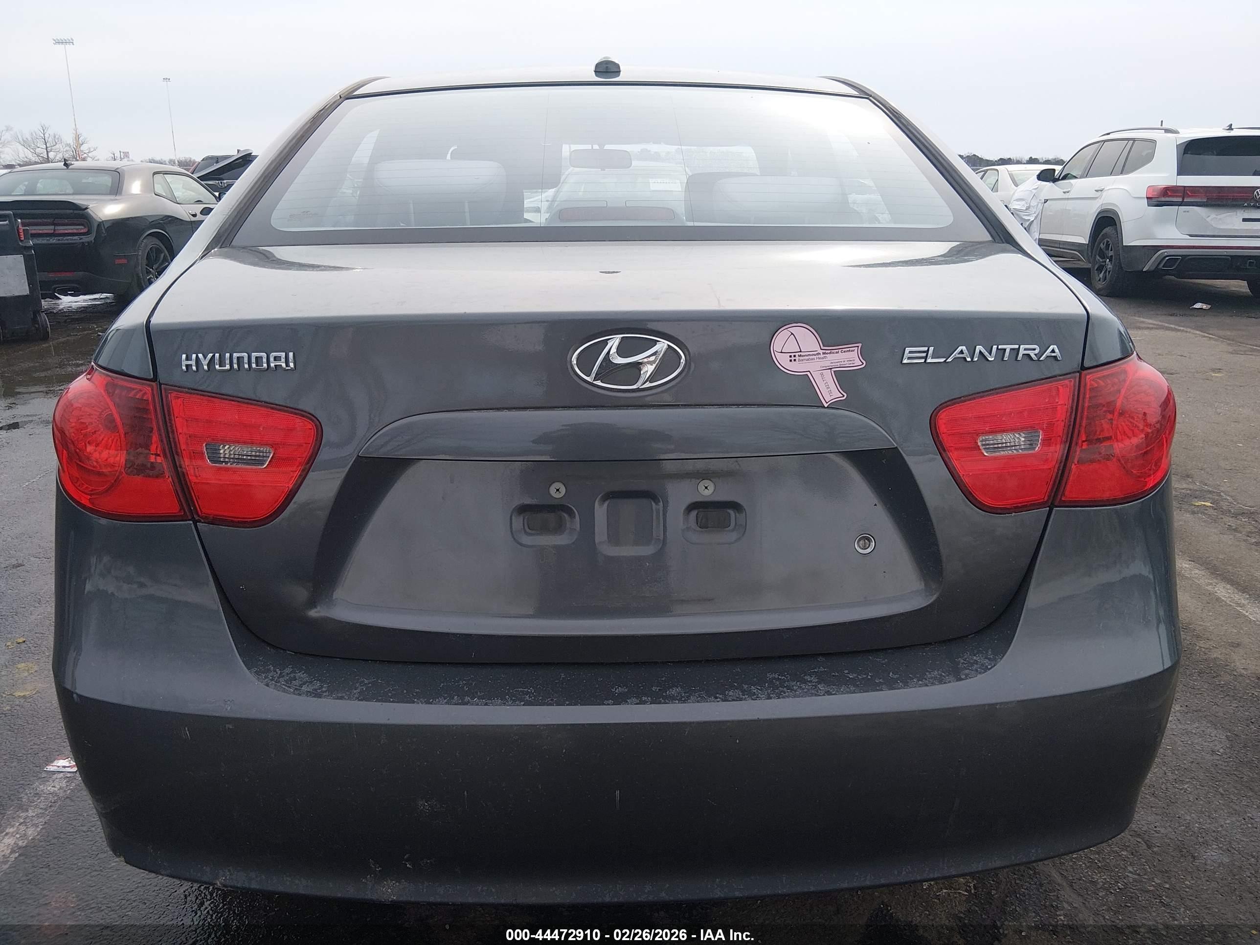 2008 Hyundai Elantra Gls/se Gray vin: KMHDU46D88U583845