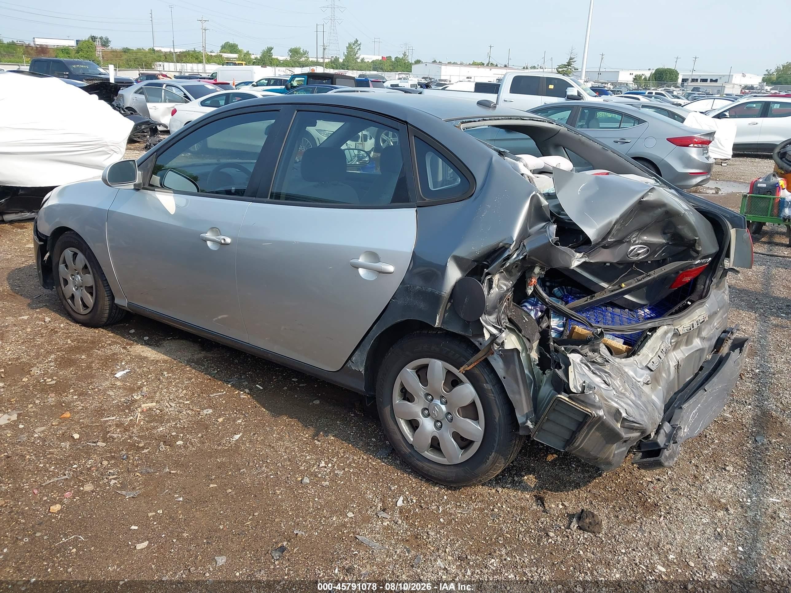 2009 Hyundai Elantra Gls Gray vin: KMHDU46D89U601990
