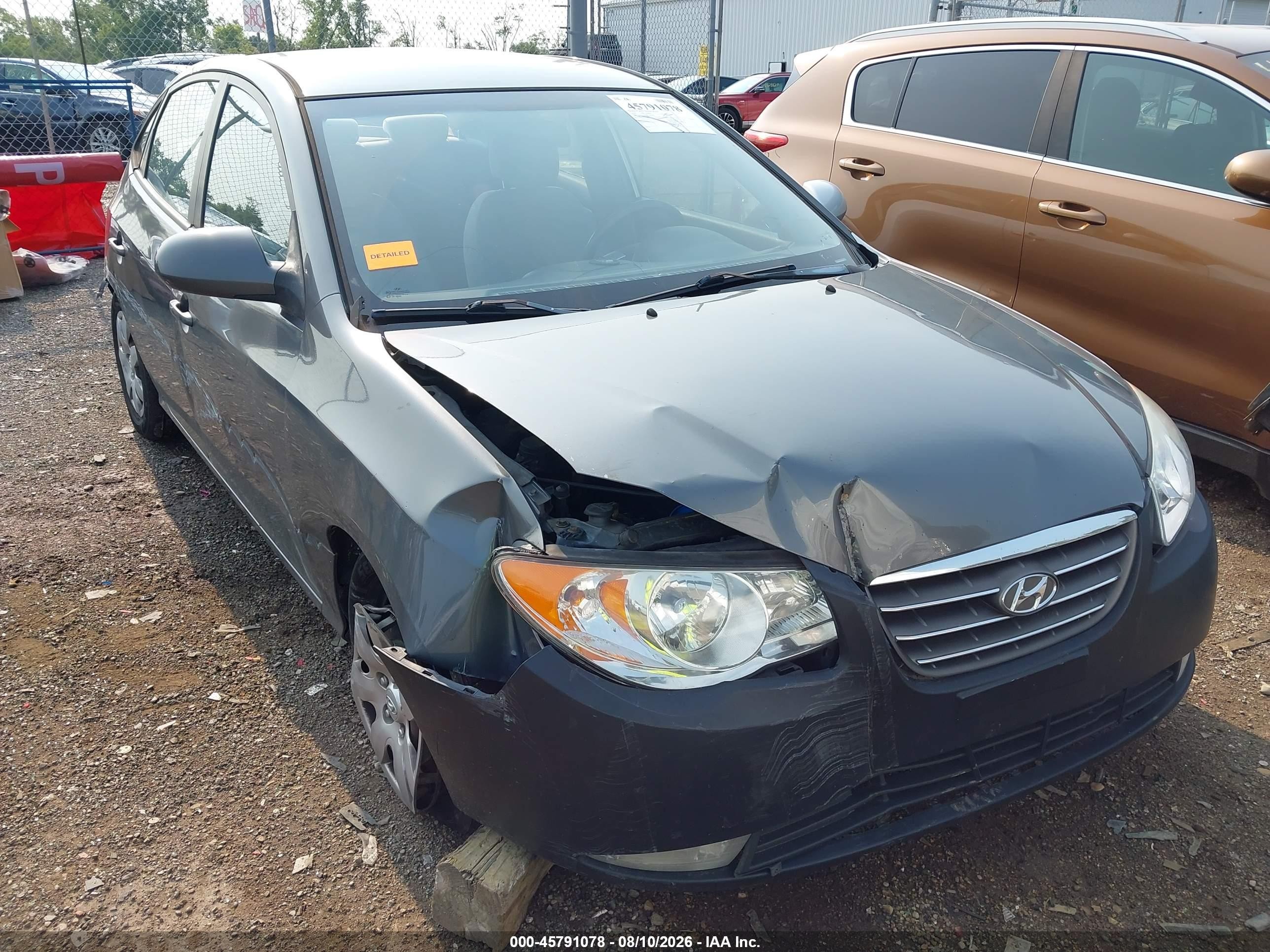 2009 Hyundai Elantra Gls Gray vin: KMHDU46D89U601990