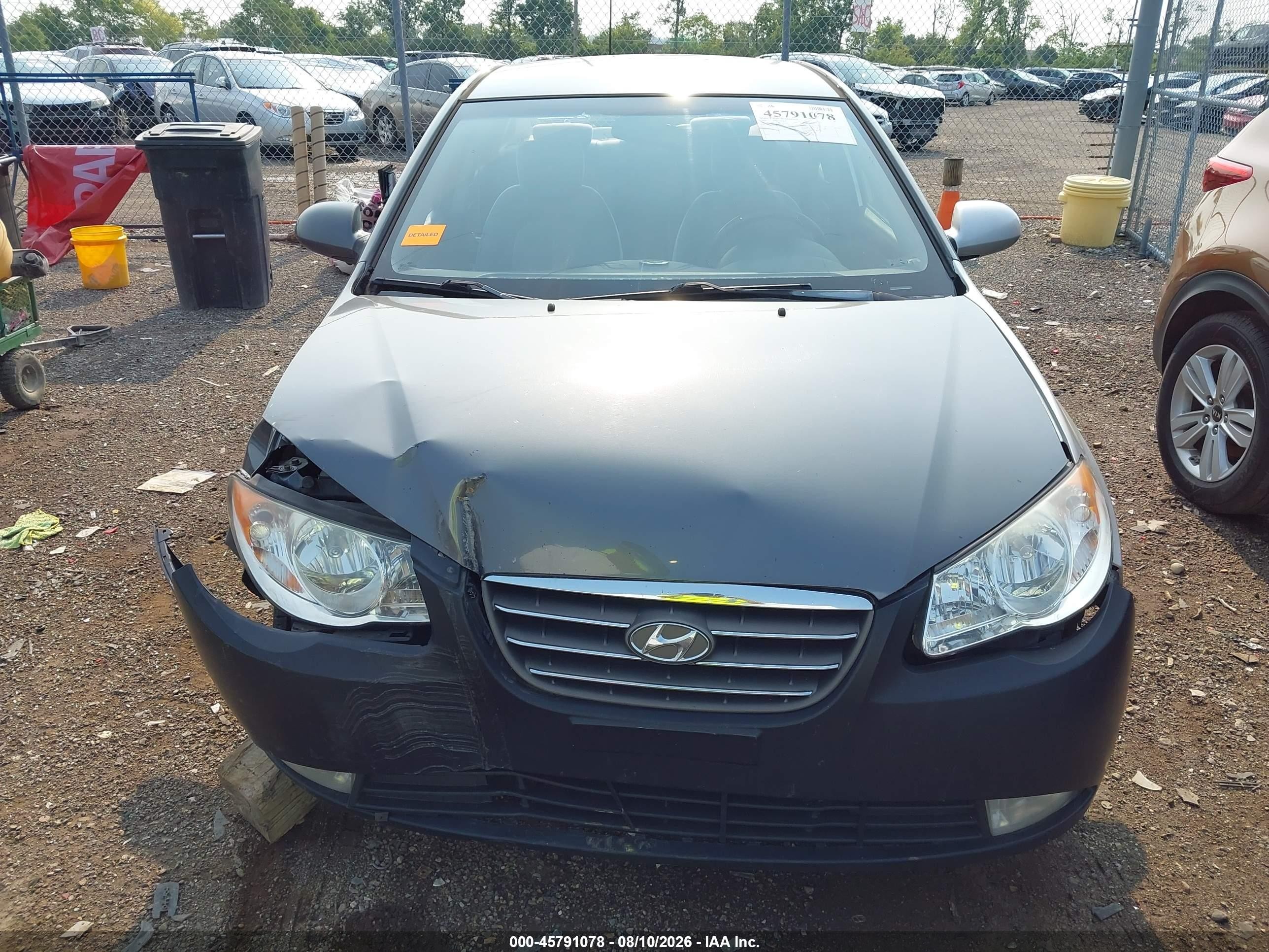 2009 Hyundai Elantra Gls Gray vin: KMHDU46D89U601990