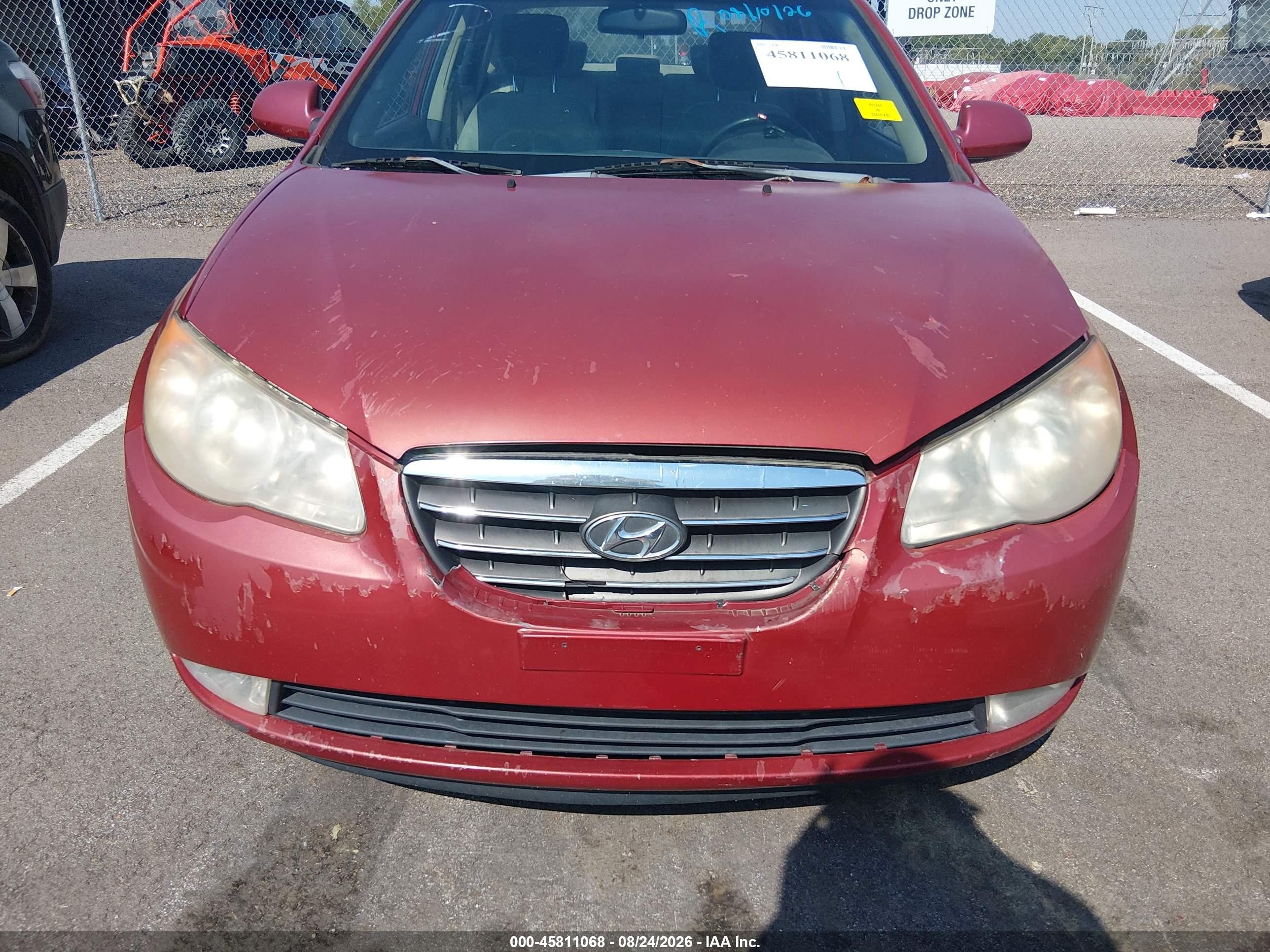 2009 Hyundai Elantra Gls Red vin: KMHDU46D89U607210