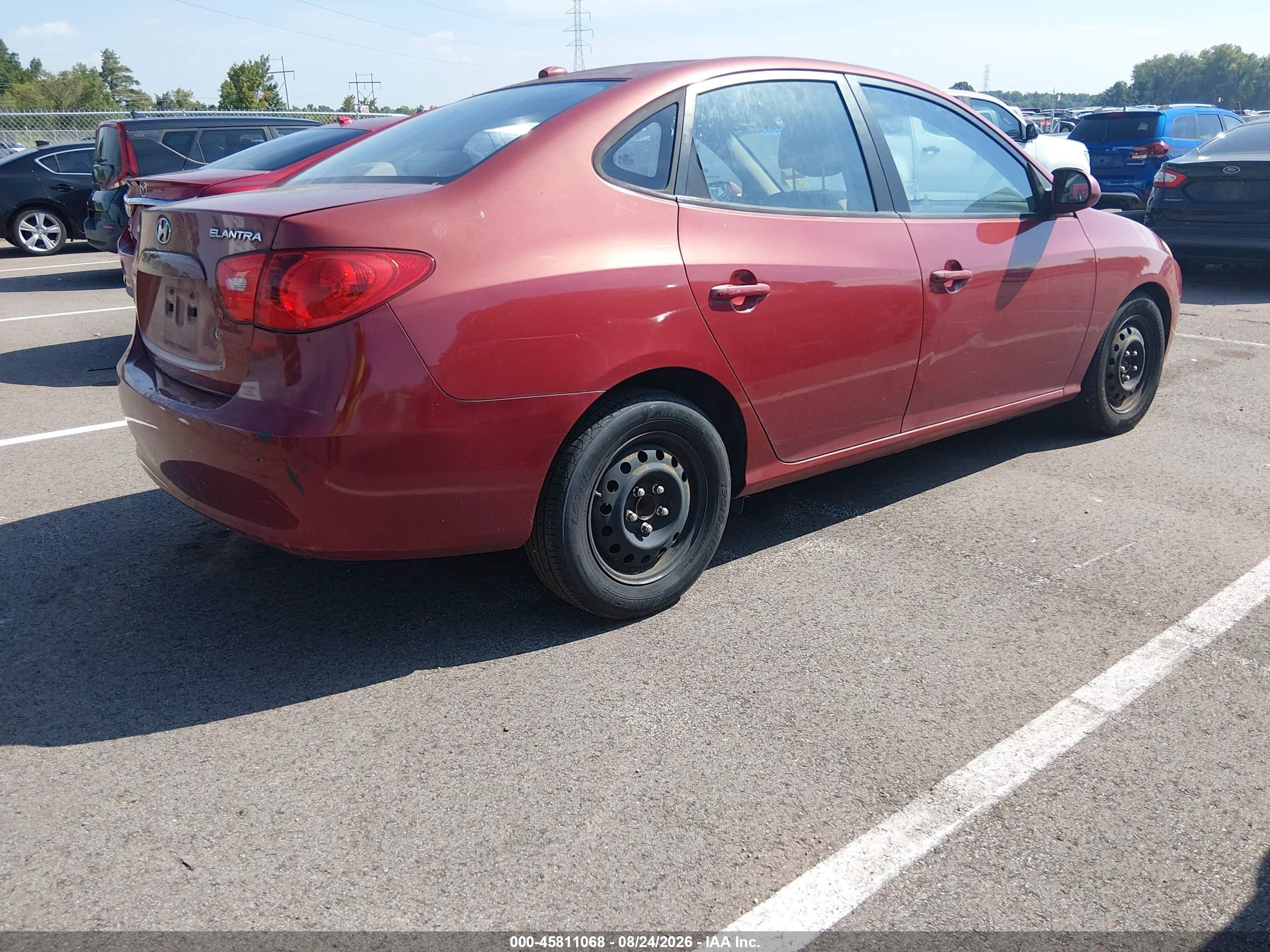 2009 Hyundai Elantra Gls Red vin: KMHDU46D89U607210